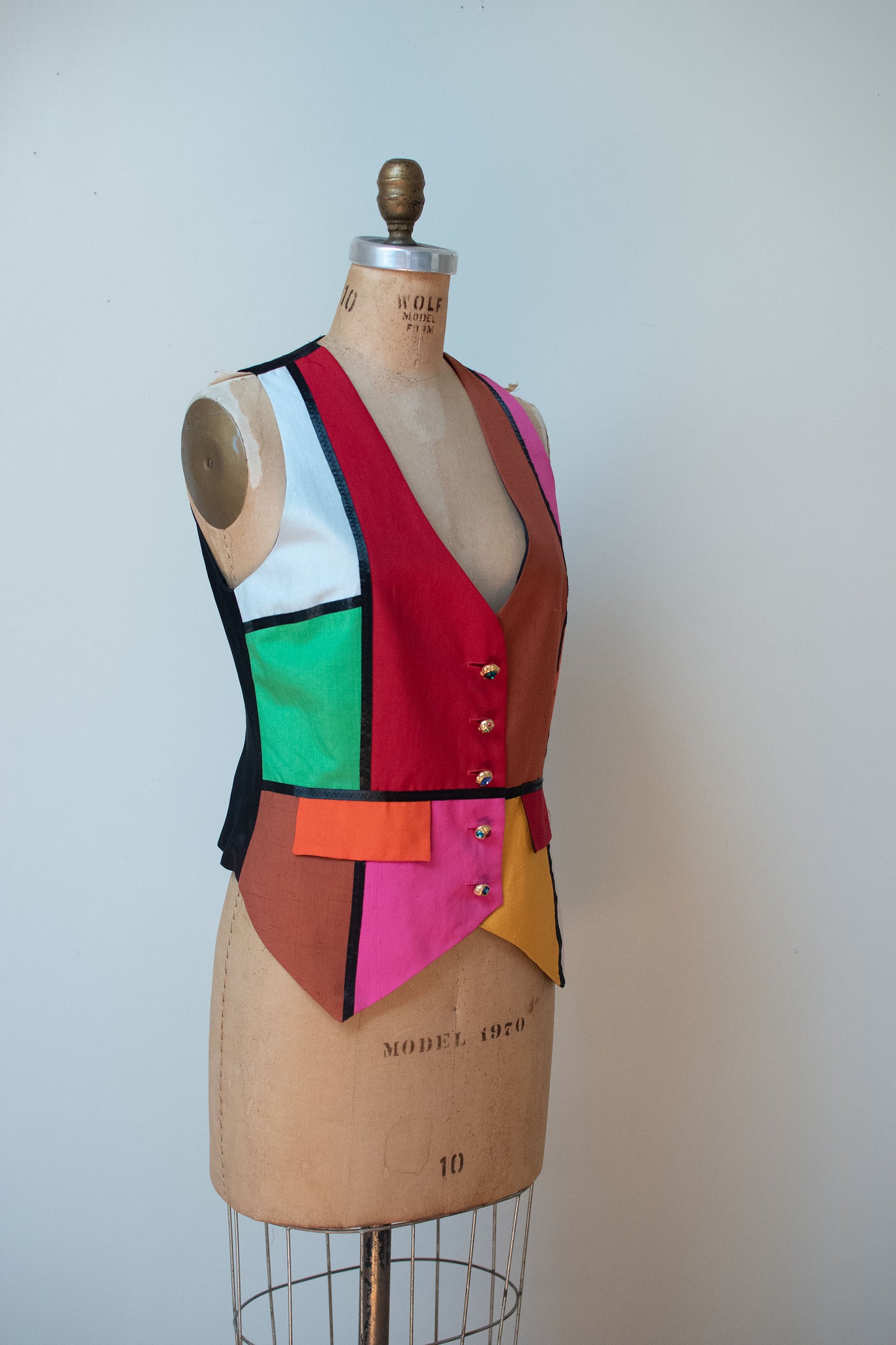 1990s Color Block Vest | Todd Oldham