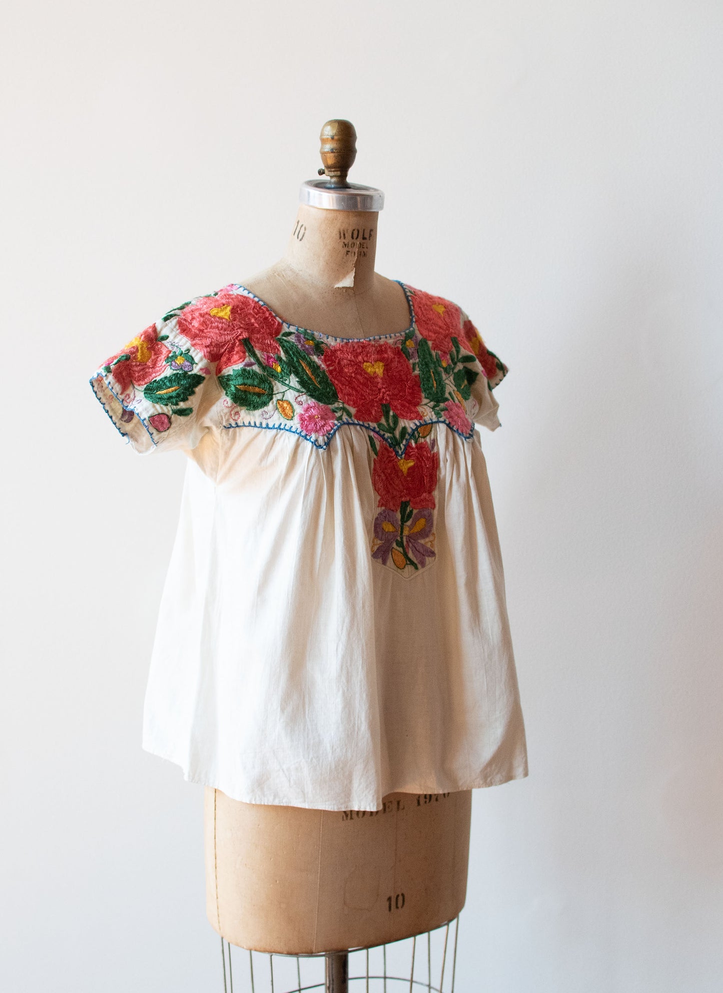 1940s Mexican Embroidered Blouse