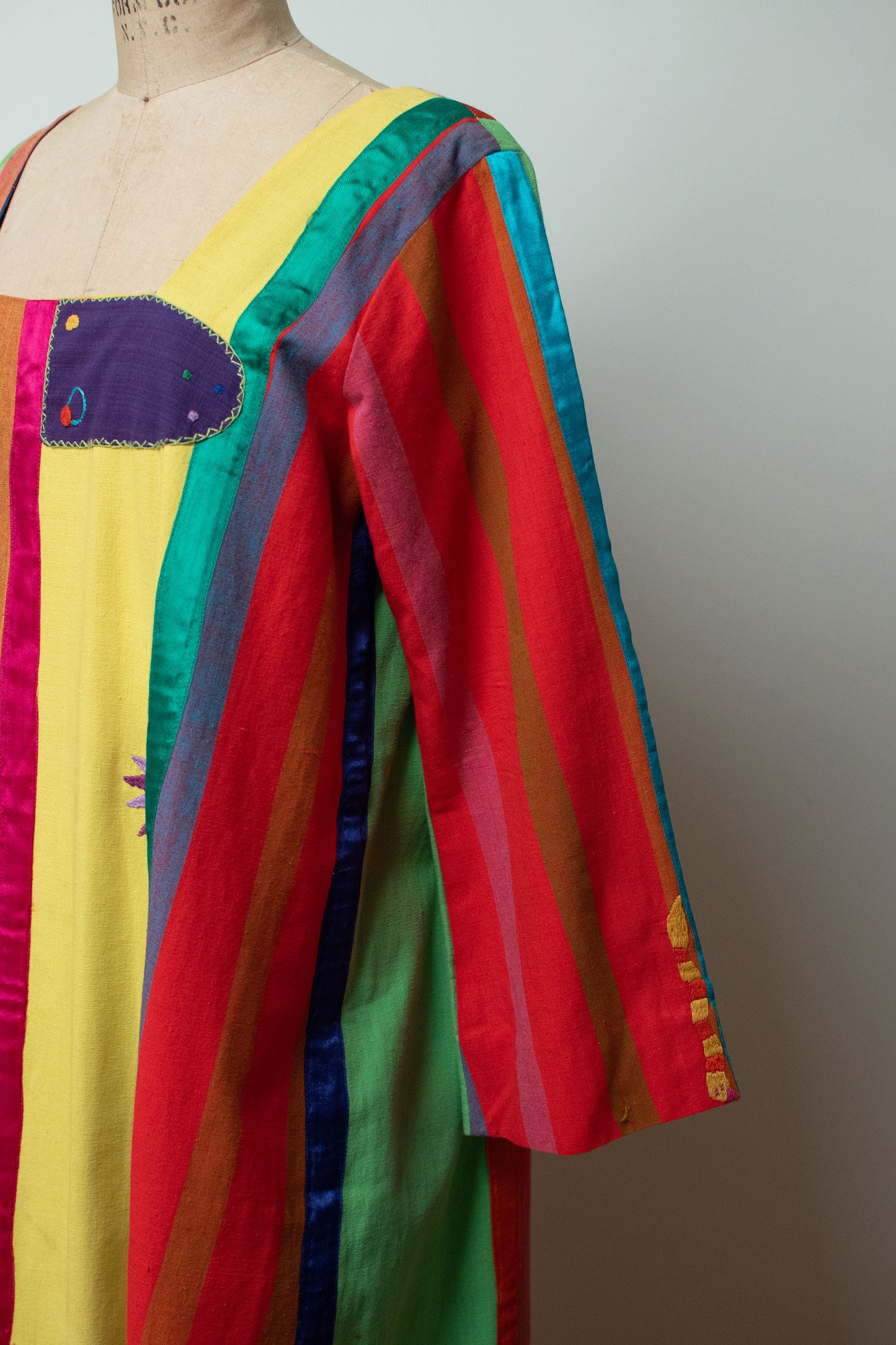 1970s Multi Color Patched Dress | Josefa