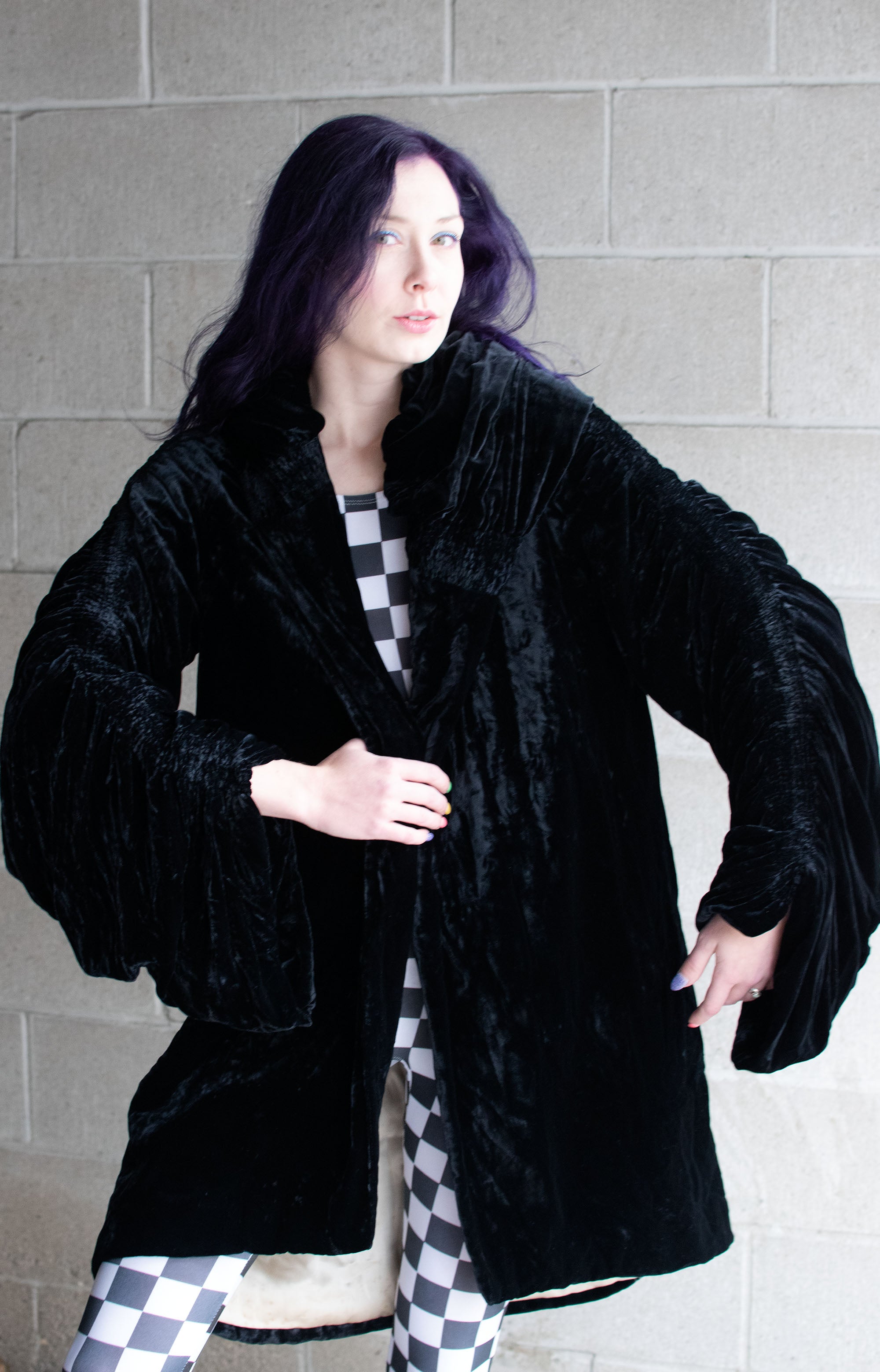 1920s Black Velvet Opera Coat Female Hysteria Vintage