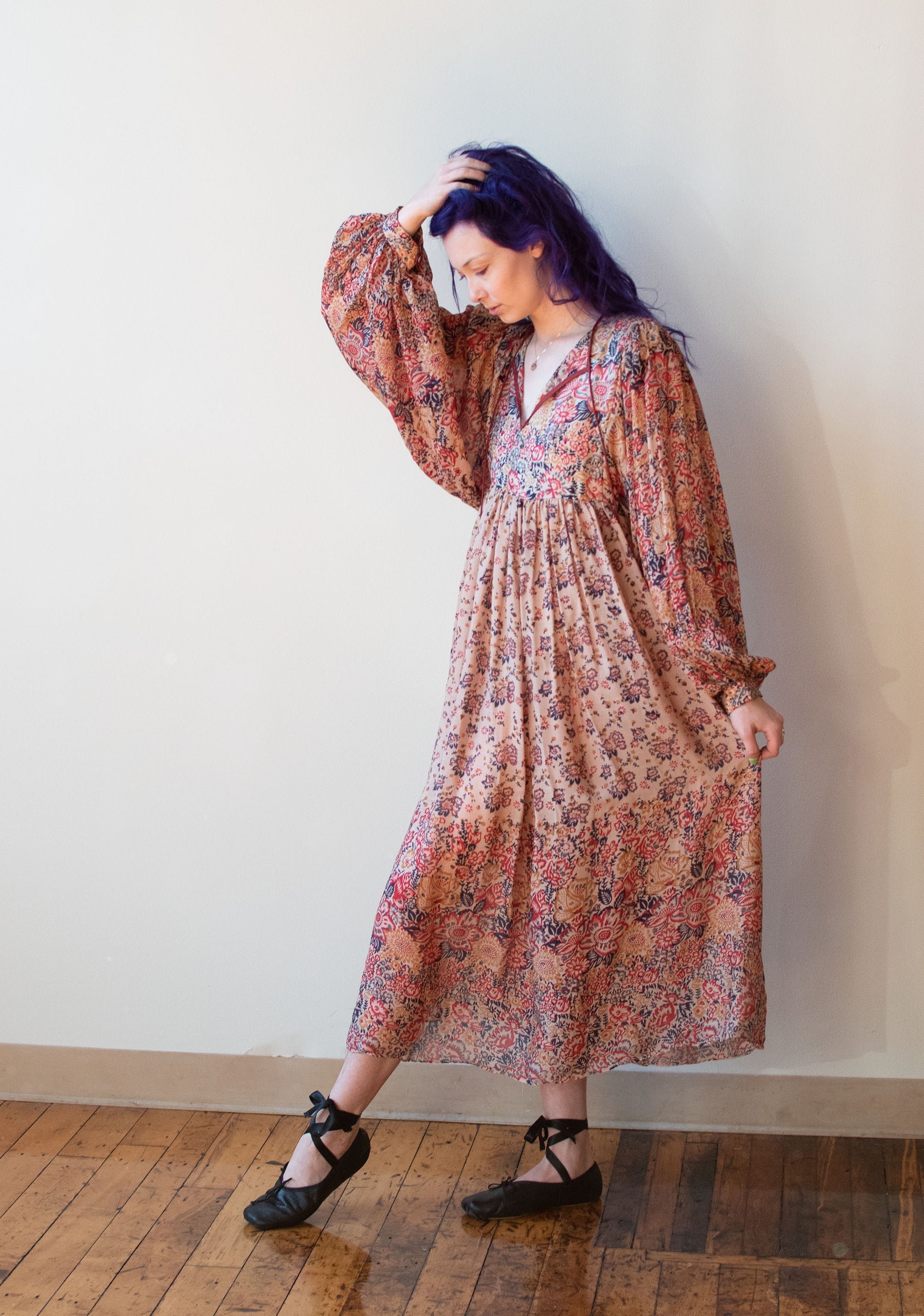 1970s Silk Dress
