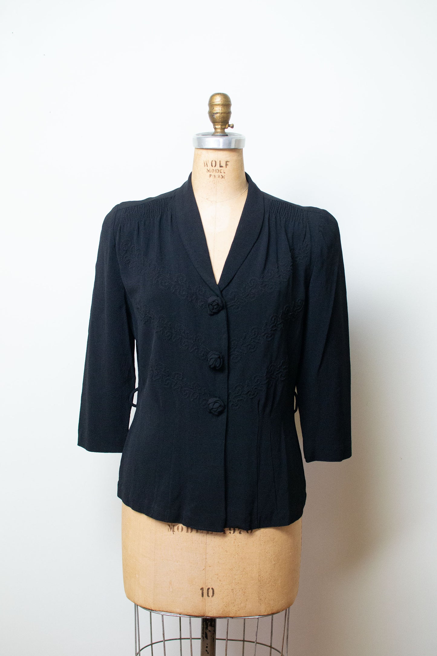 1940s Trapunto Rayon Jacket