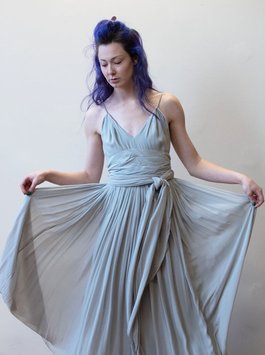 1970s Pale Blue Chiffon Gown | Bill Blass