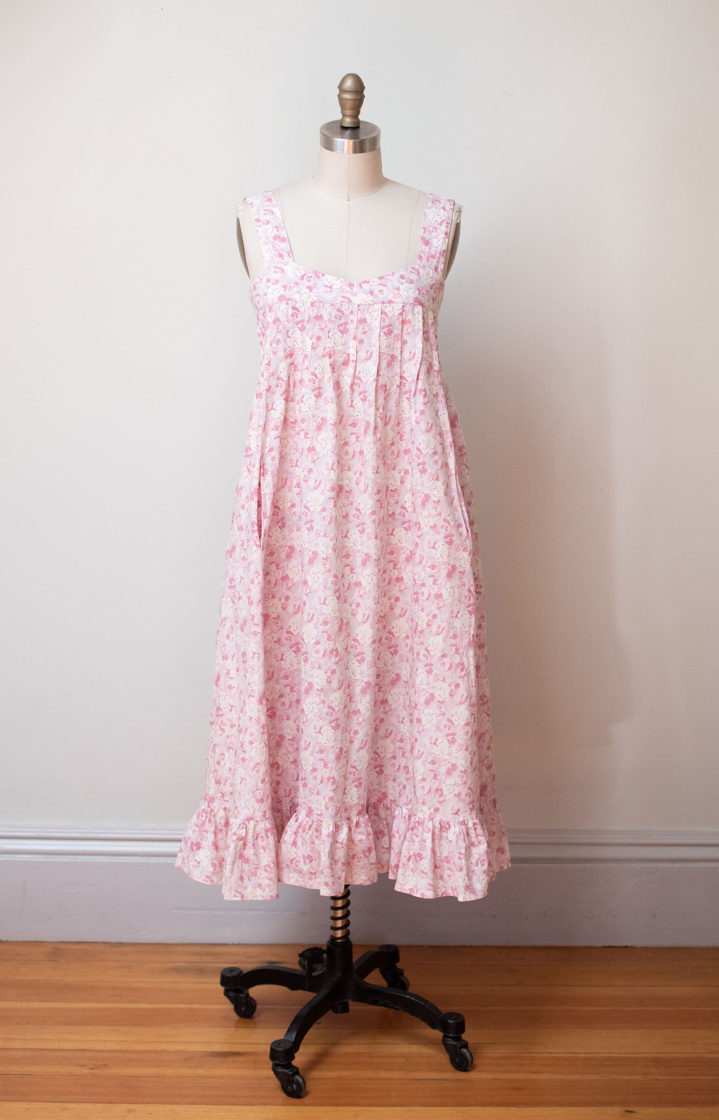 1980s Pink Cotton Sundress | Laura Ashely