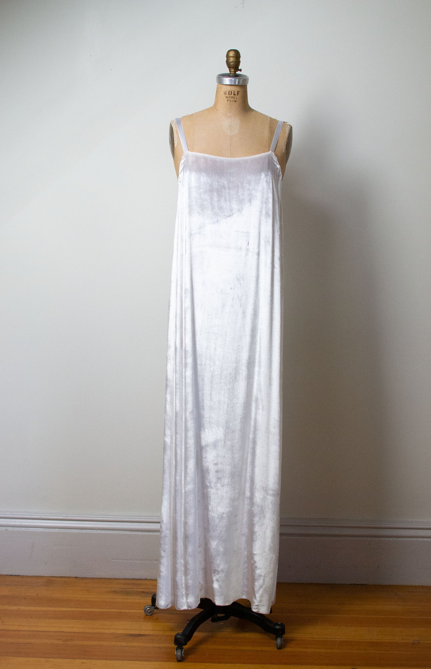 1990s White Velvet Dress | Katayone Adeli