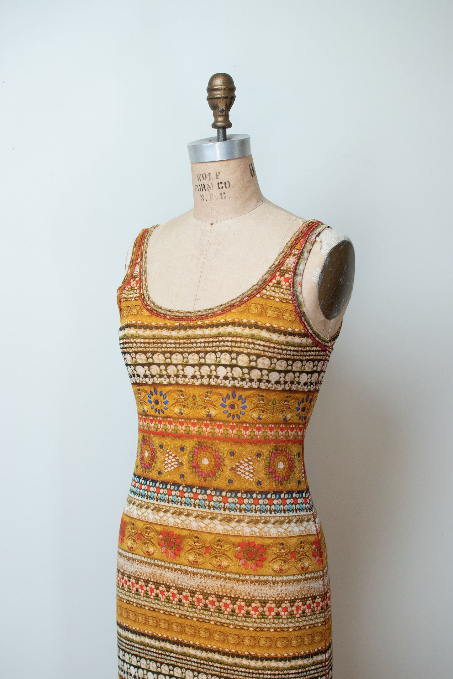 Jewel Print Mesh Dress | Jean Paul Gaultier