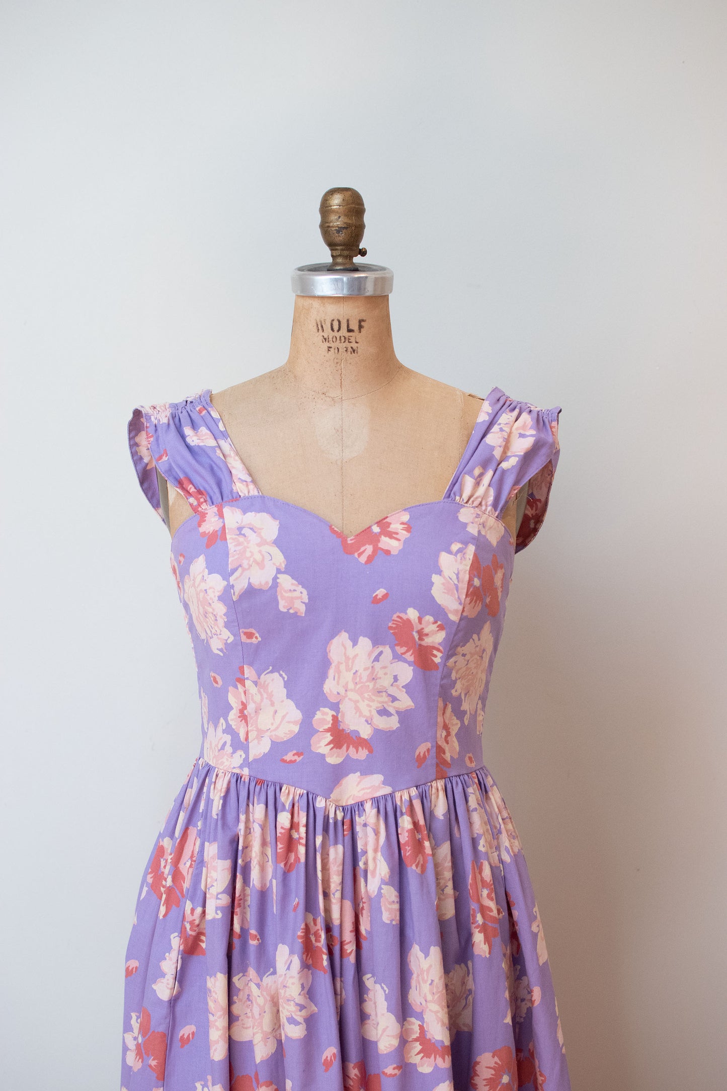1980s Lavender Floral Print Dress | Laura Ashley