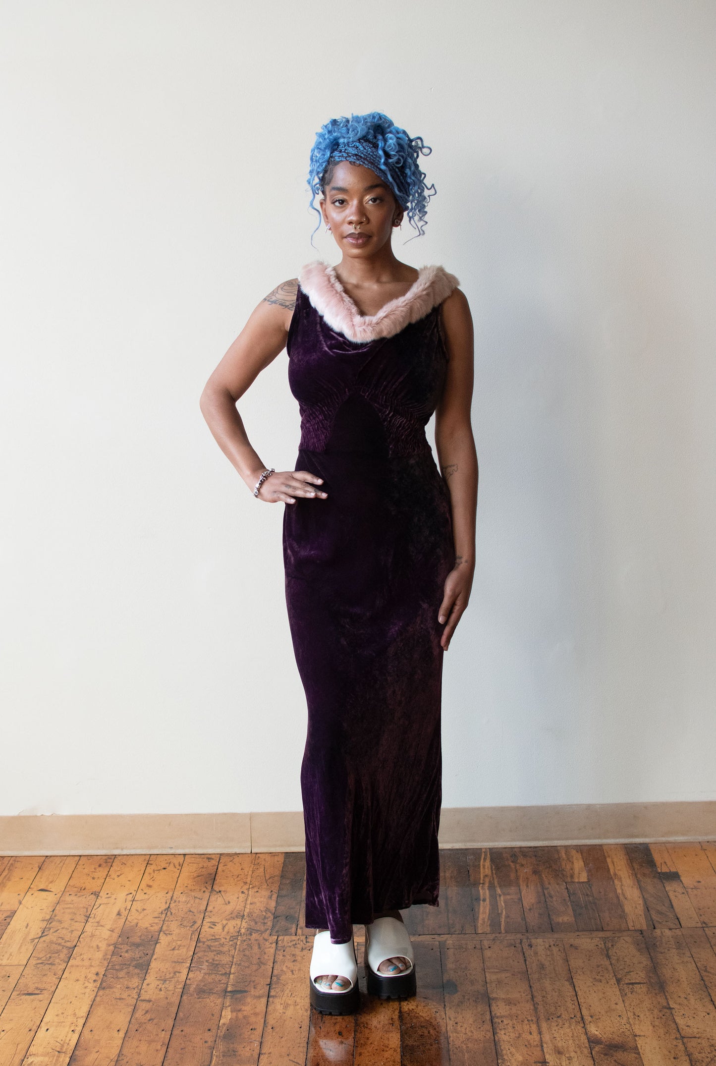 1990s Velvet Dress