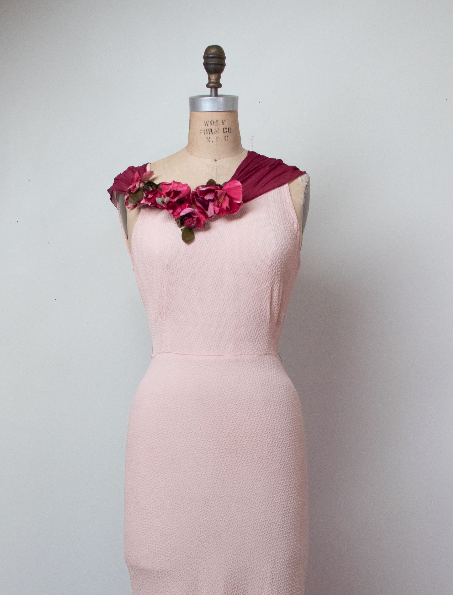 1930s Pink Crepe Gown