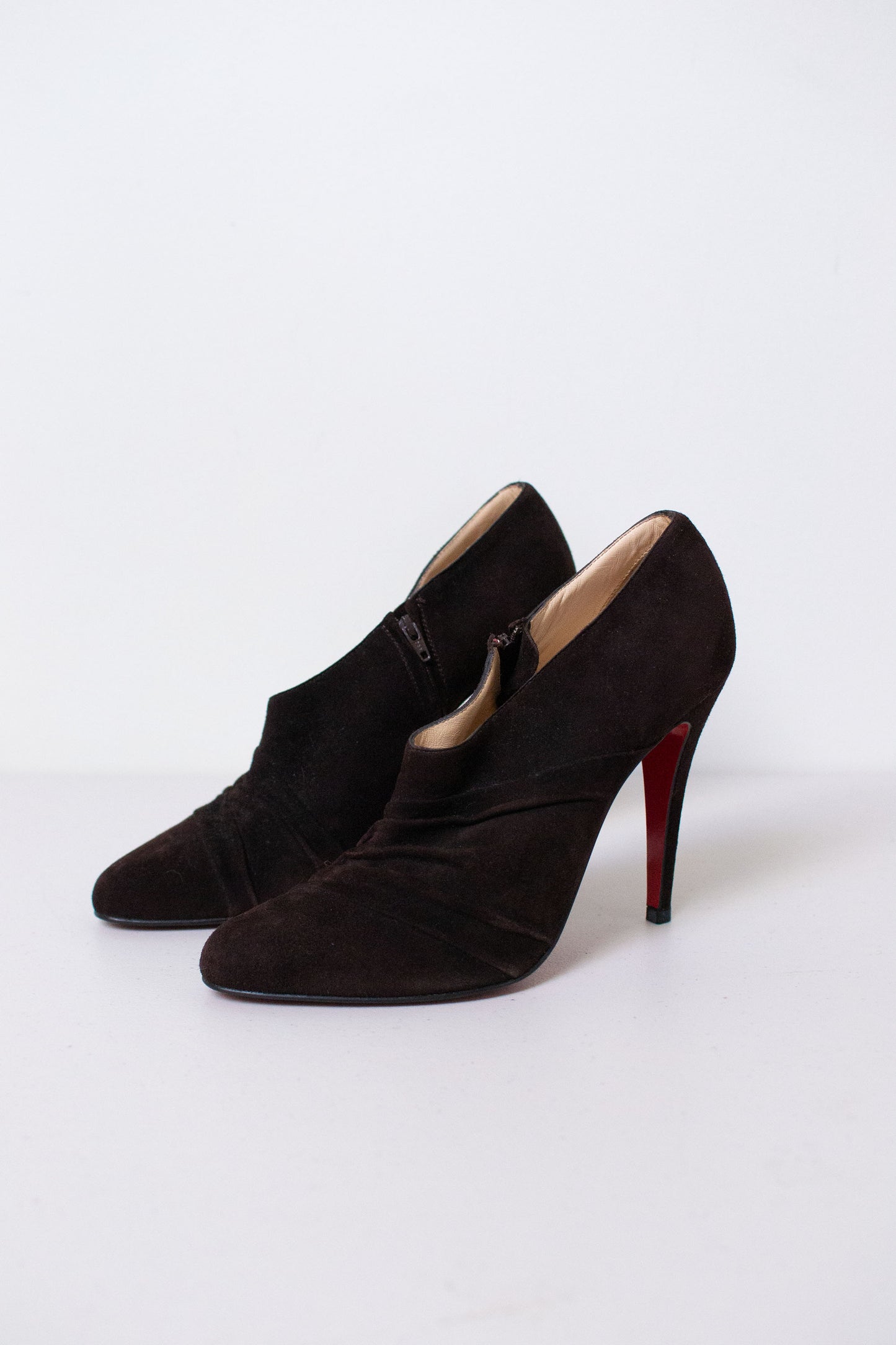 Brown Suede Booties | Christian Louboutin