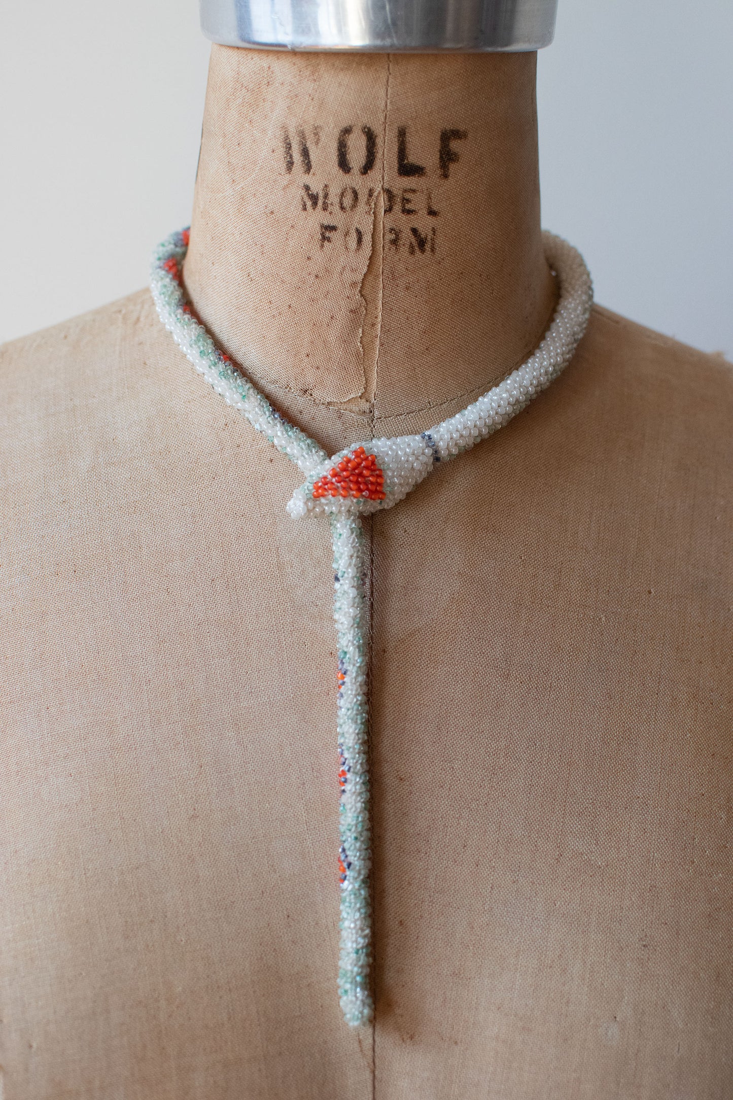 Bead Crochet Snake | Seafoam Diamond