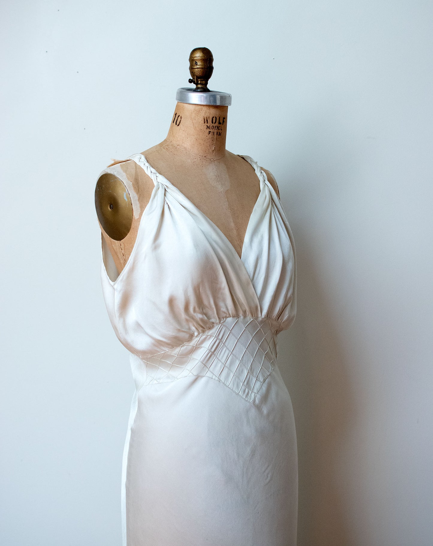 1930s Braided Bias Cut Nightgown