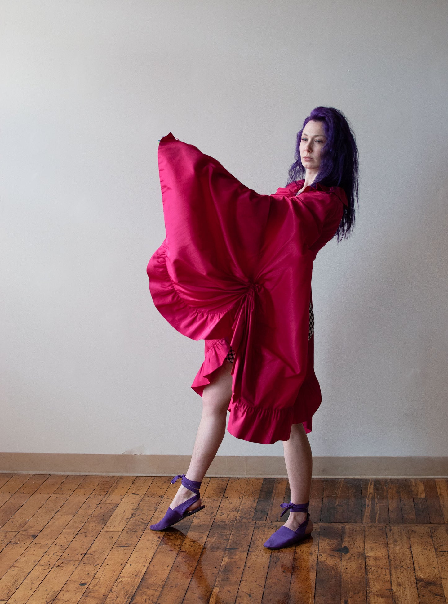 Magenta Pink Silk Jacket