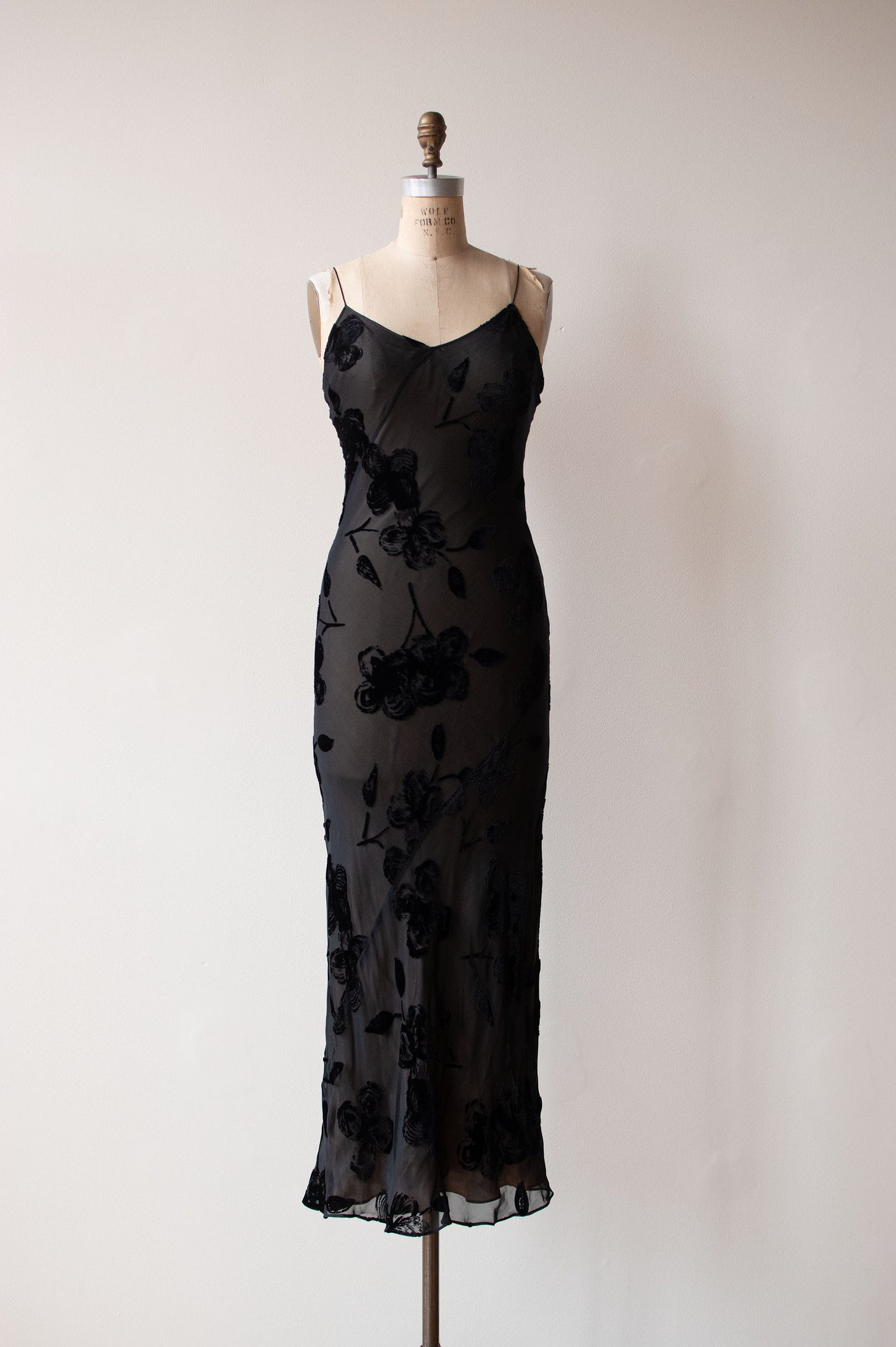 Bias Cut Burnout Velvet Dress | Calvin Klein Collection