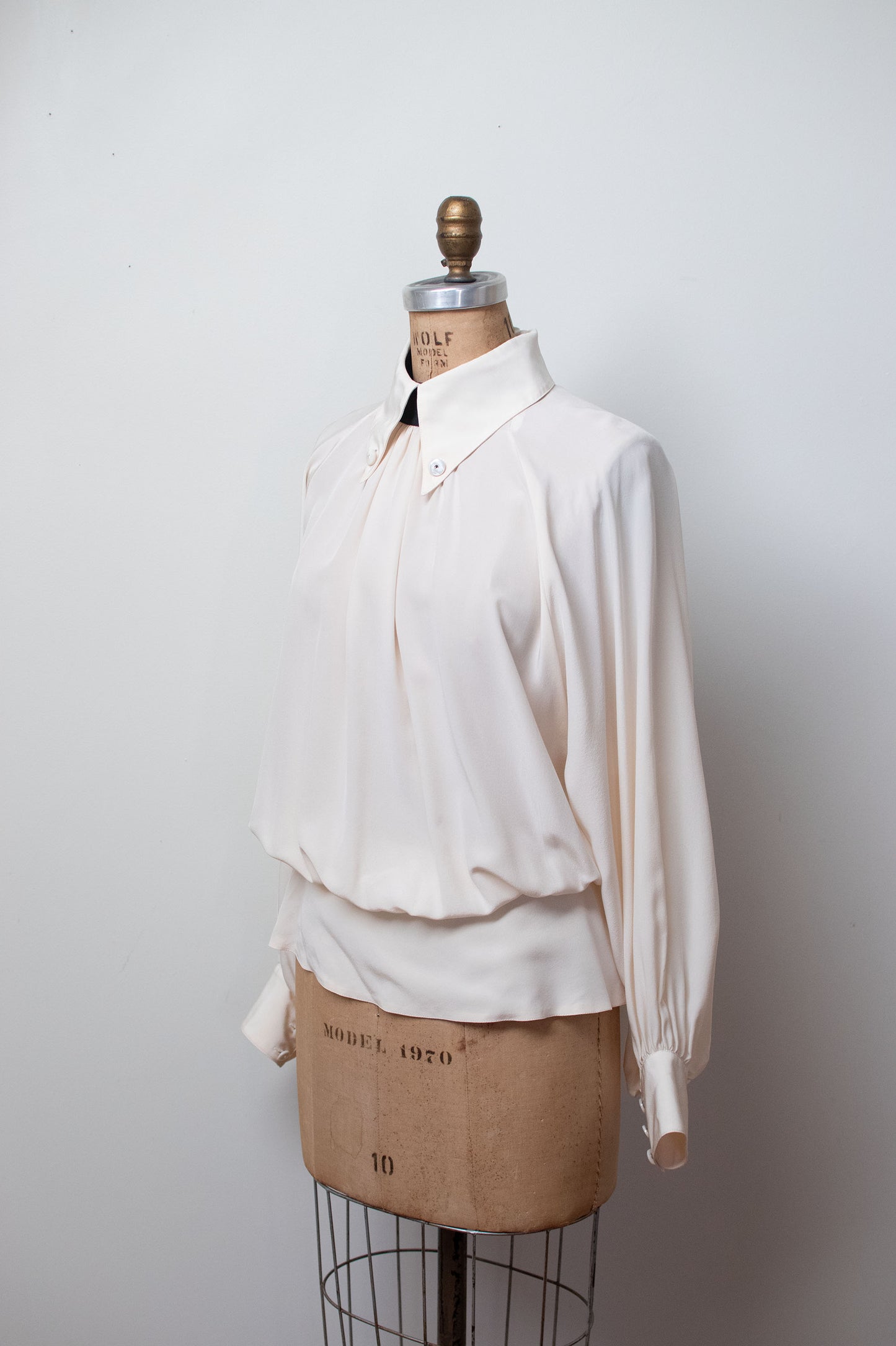 Bishop Sleeve Silk Blouse | Karl Lagerfeld