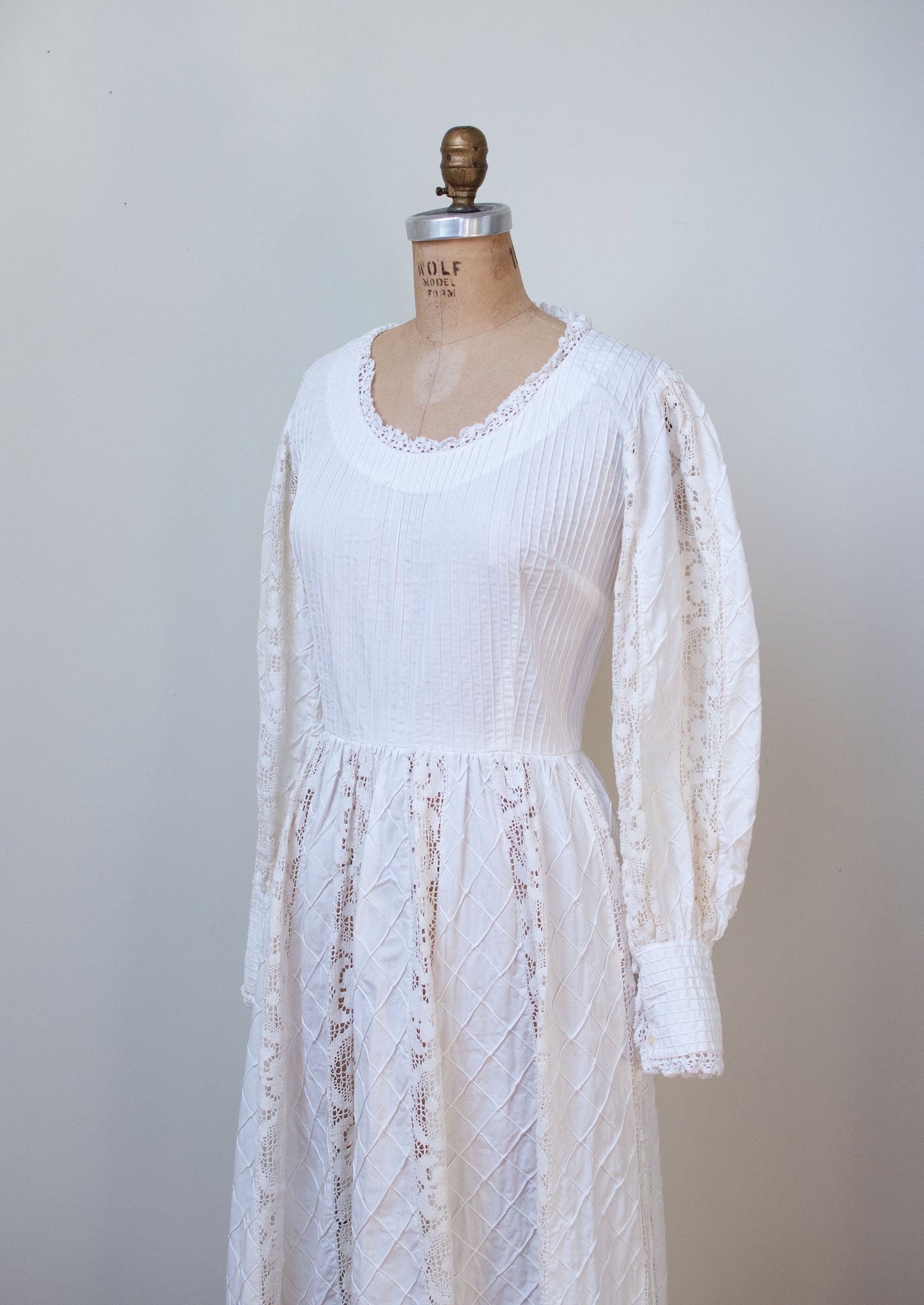 1970s Pintuck Cotton Dress | Tachi Castillo
