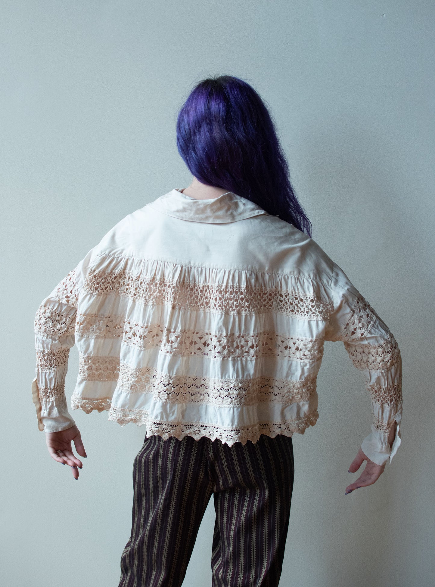 Cream Crochet Blouse | Romeo Gigli for Callaghan