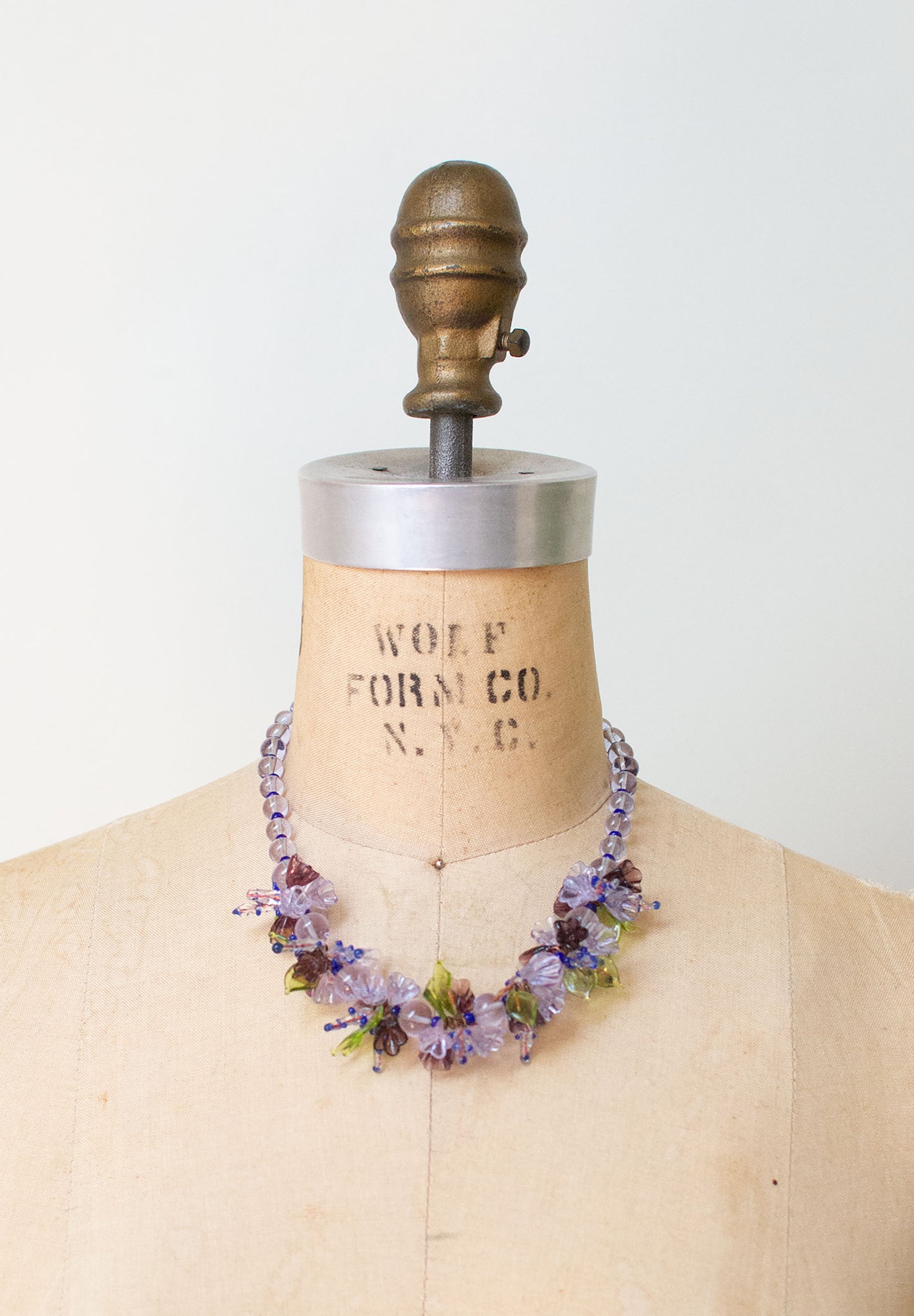 Vintage Venetian Glass Flower Garland Necklace