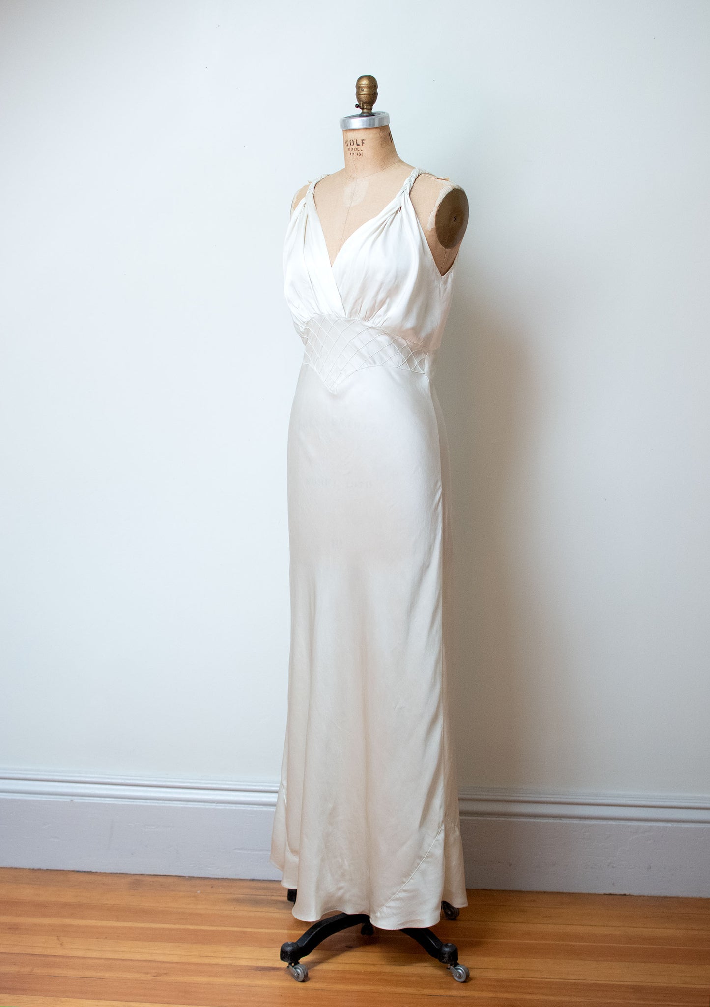 1930s Braided Bias Cut Nightgown