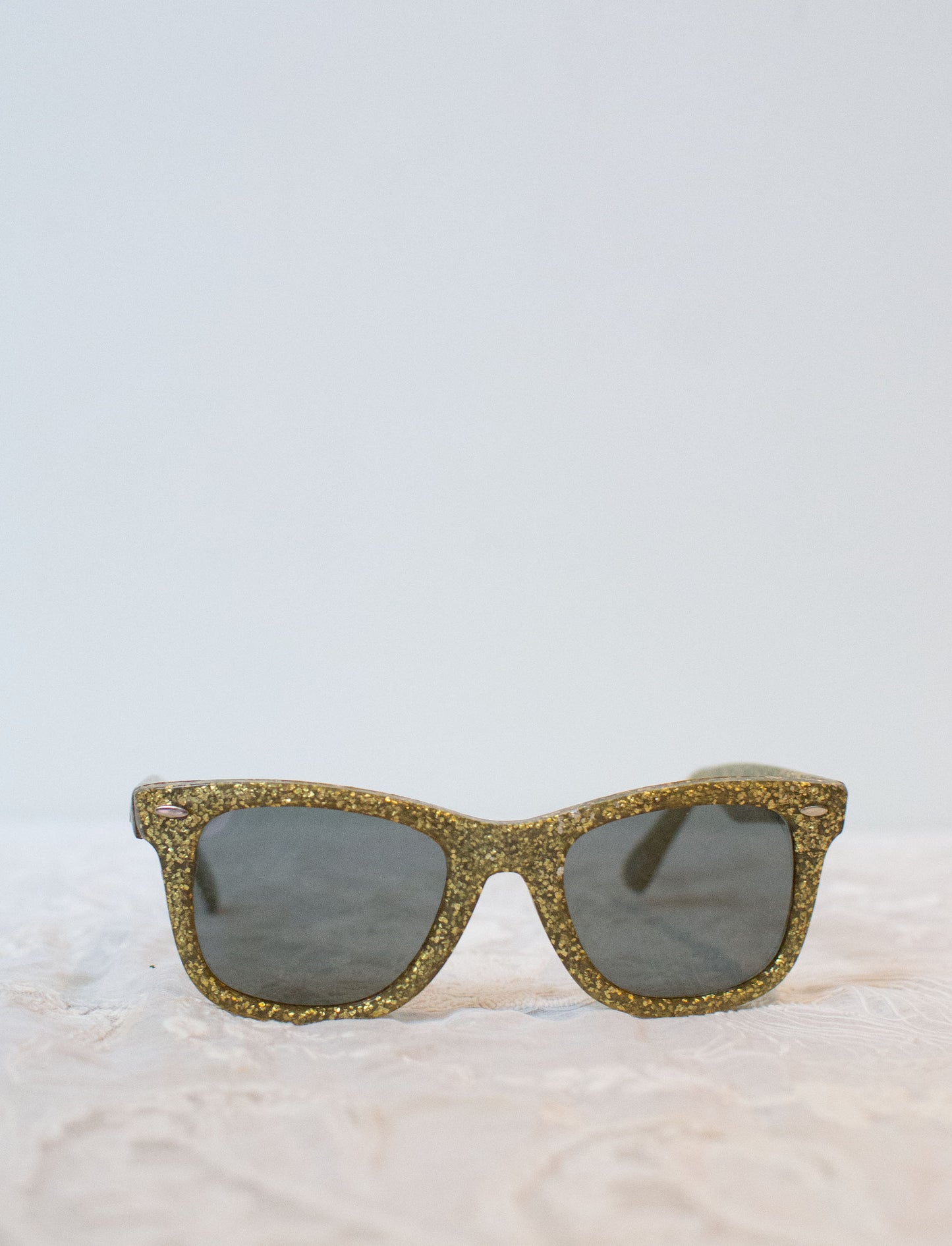 1980s Gold Glitter Sunglasses