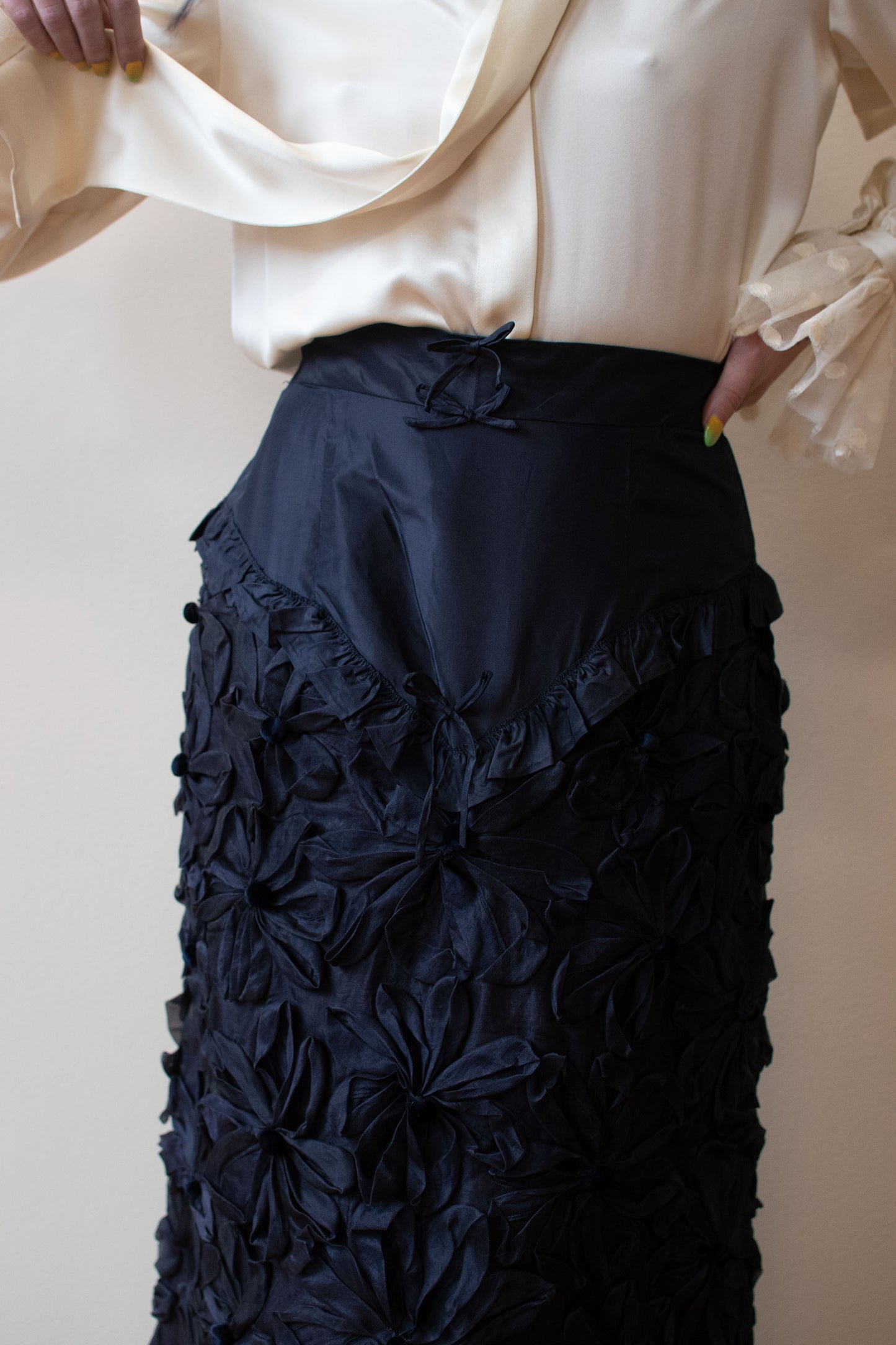 1960s Blue Applique Skirt | A Virtual Affair