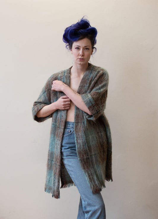 Plaid Mohair Coat | Andrew Stewart