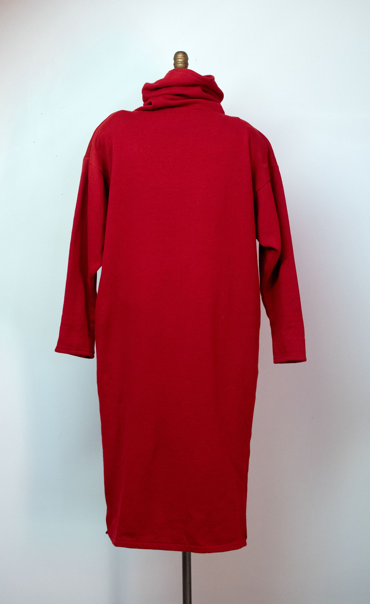 1980s Red Sweatshirt Dress | Norma Kamali