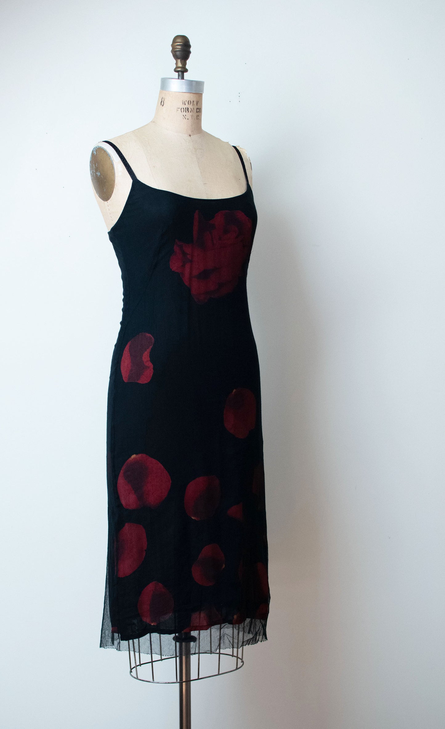 1990s Rose Petal Mesh Dress | Moschino