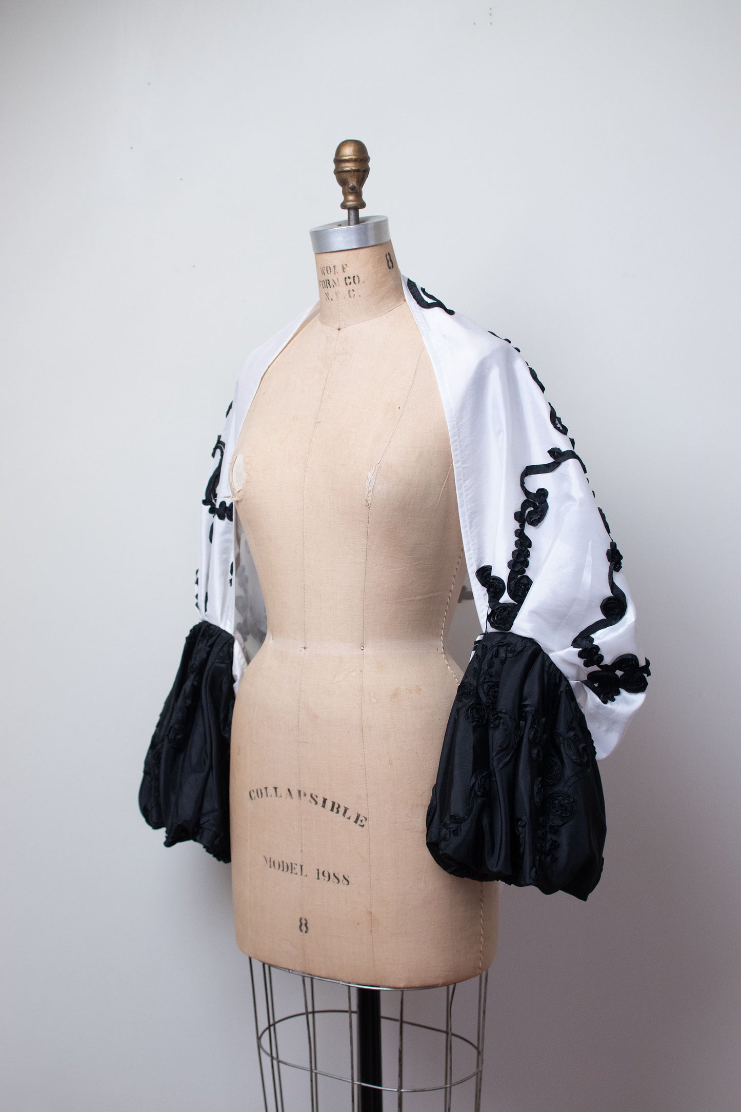 1980s Black and White Wrap