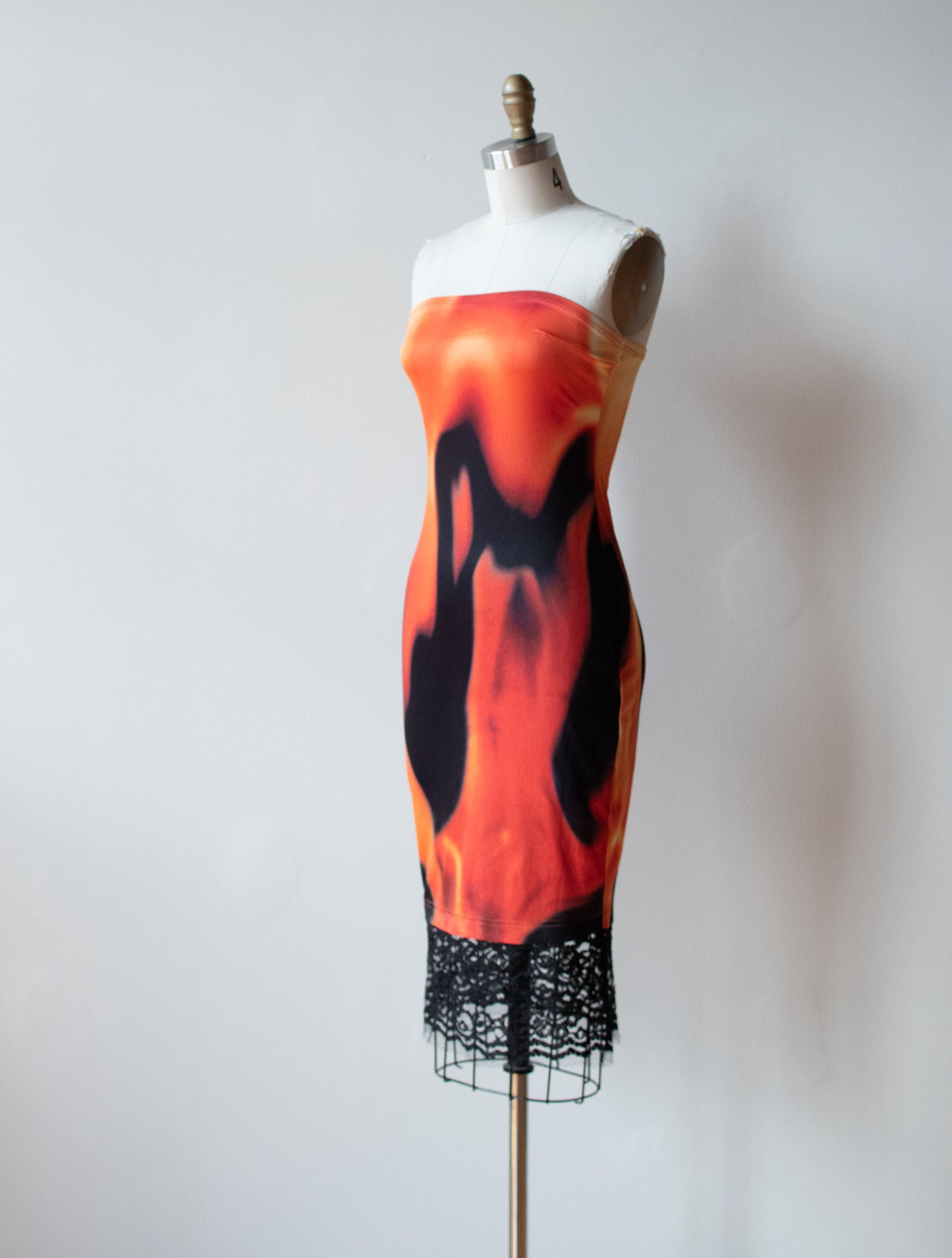 1990s Flame Print Dress | Todd Oldham