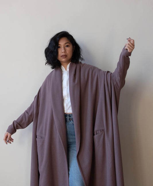 1980s Mauve Wool Coat | Romeo Gigli