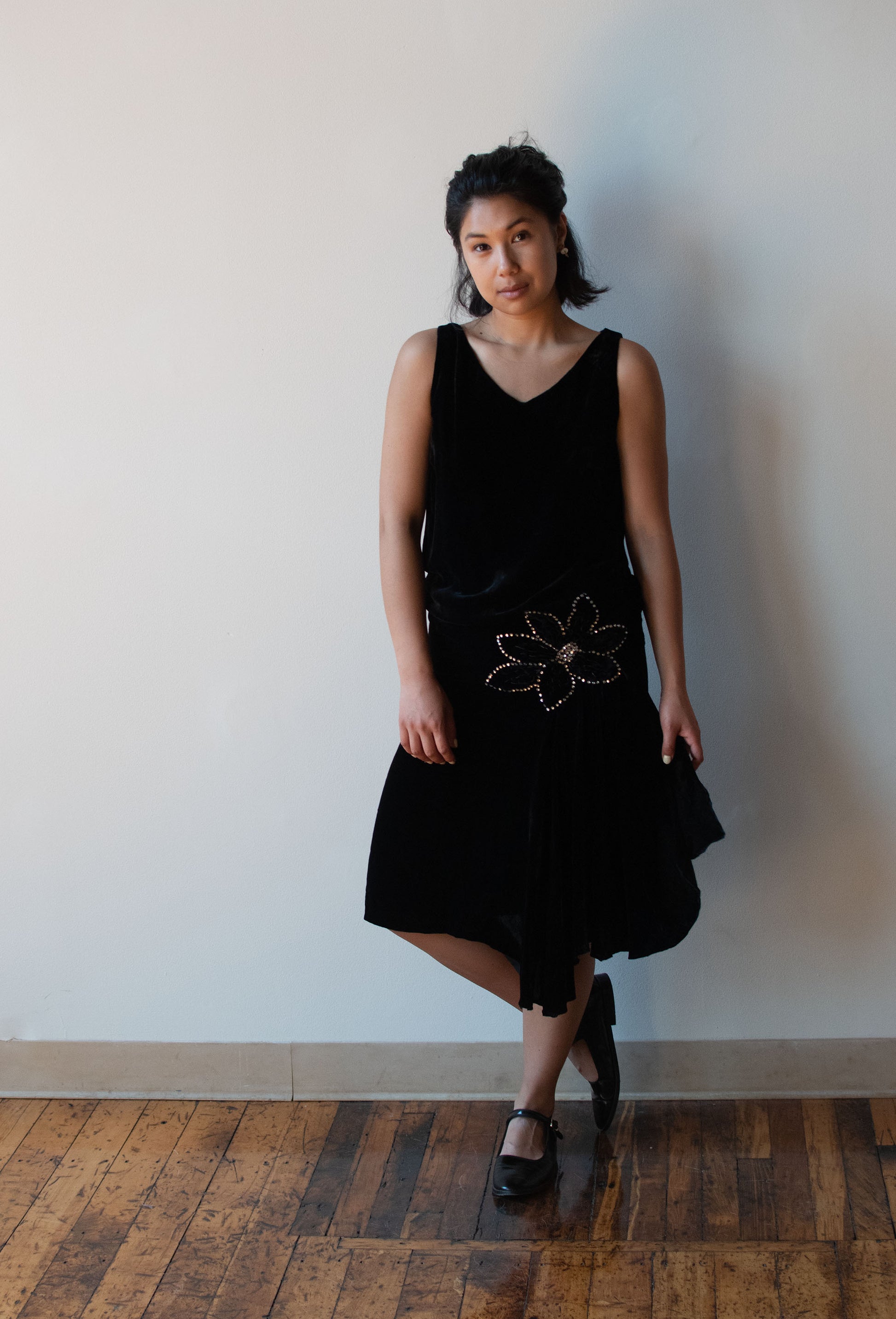 1920s Black Velvet Dress Female Hysteria Vintage 1920s Black Velvet Dress Female Hysteria Vintage