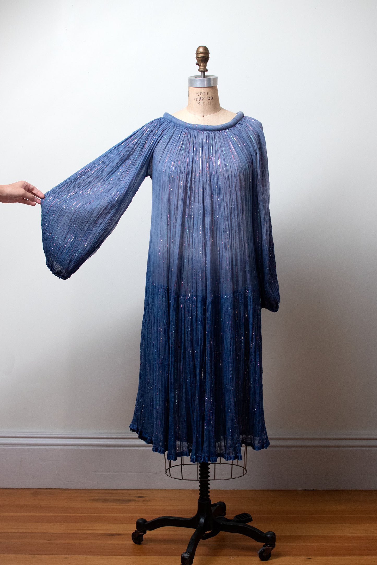 1970s Ombre Gauze Dress