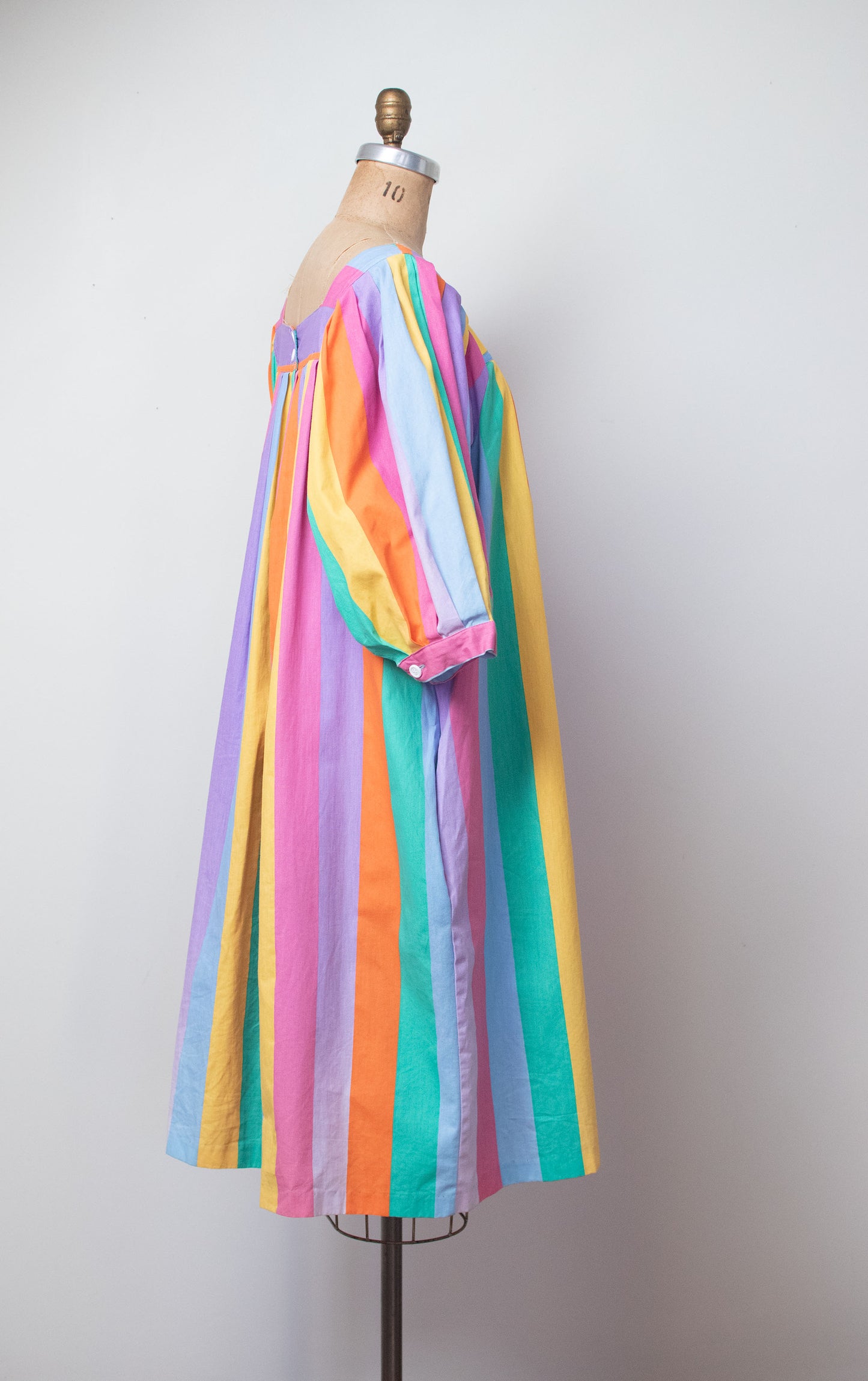 1980s Rainbow Striped Dress