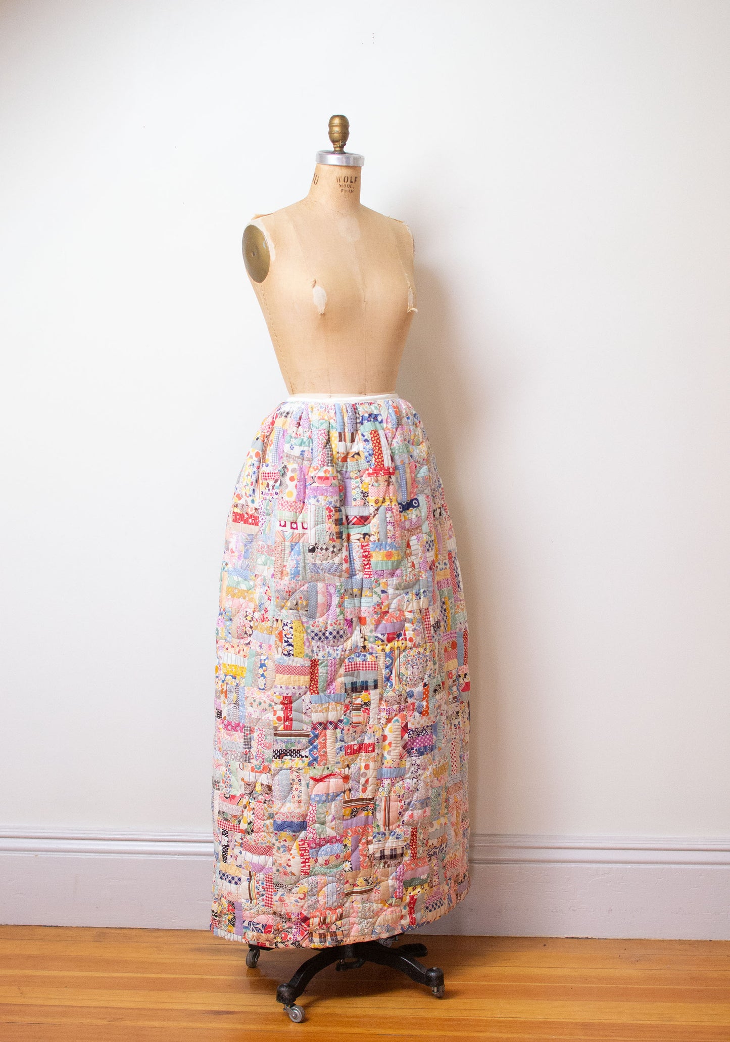 1970s Patchwork Quilted Skirt