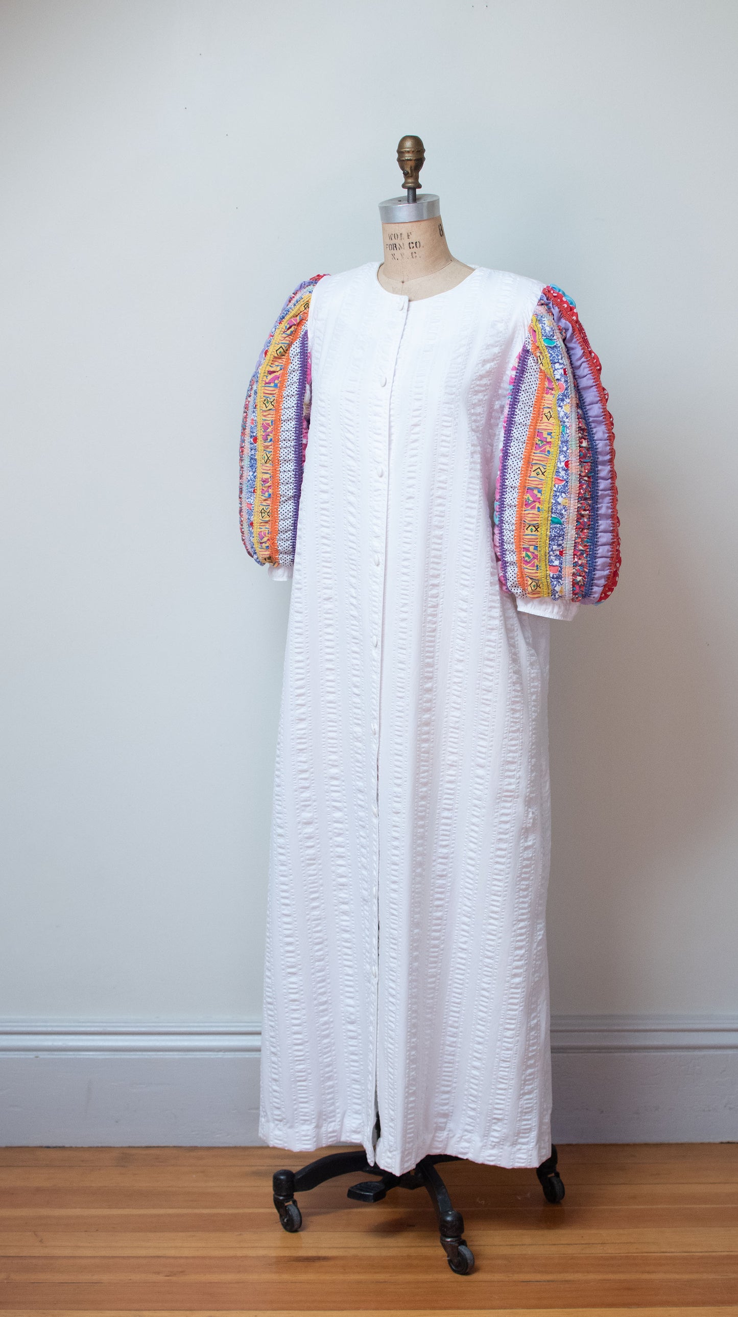 1980s Puff Sleeve Cotton Dress | David Brown