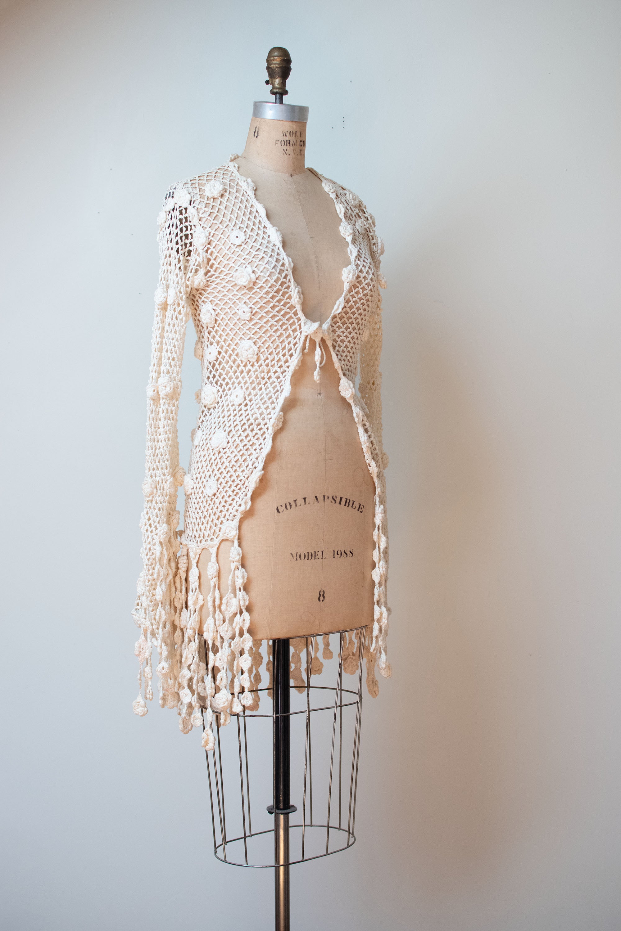 1990s Crochet Fringe Cardigan | Moschino Cheap and Chic