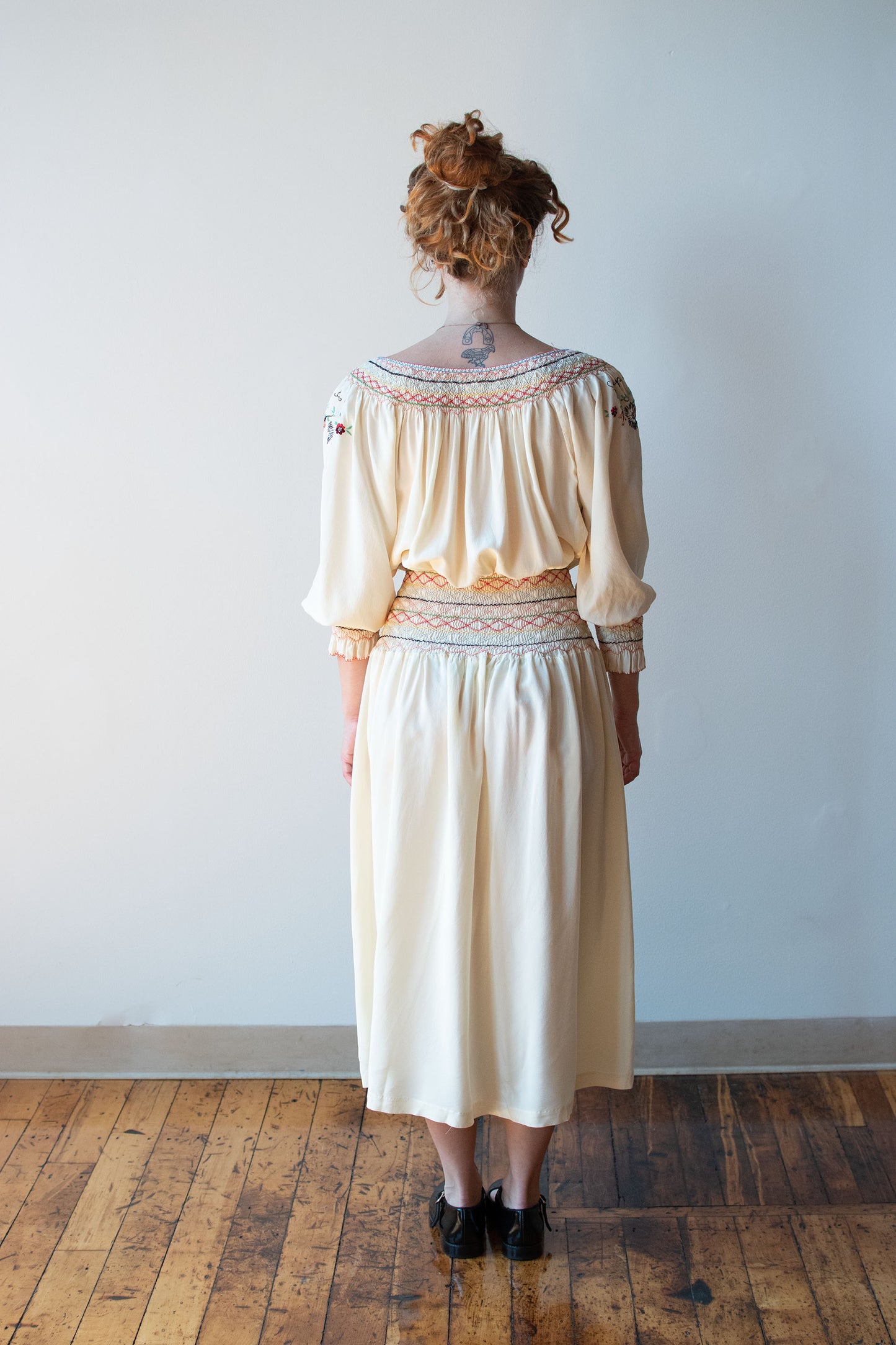 1990s Embroidered Silk Dress | Norma kamali