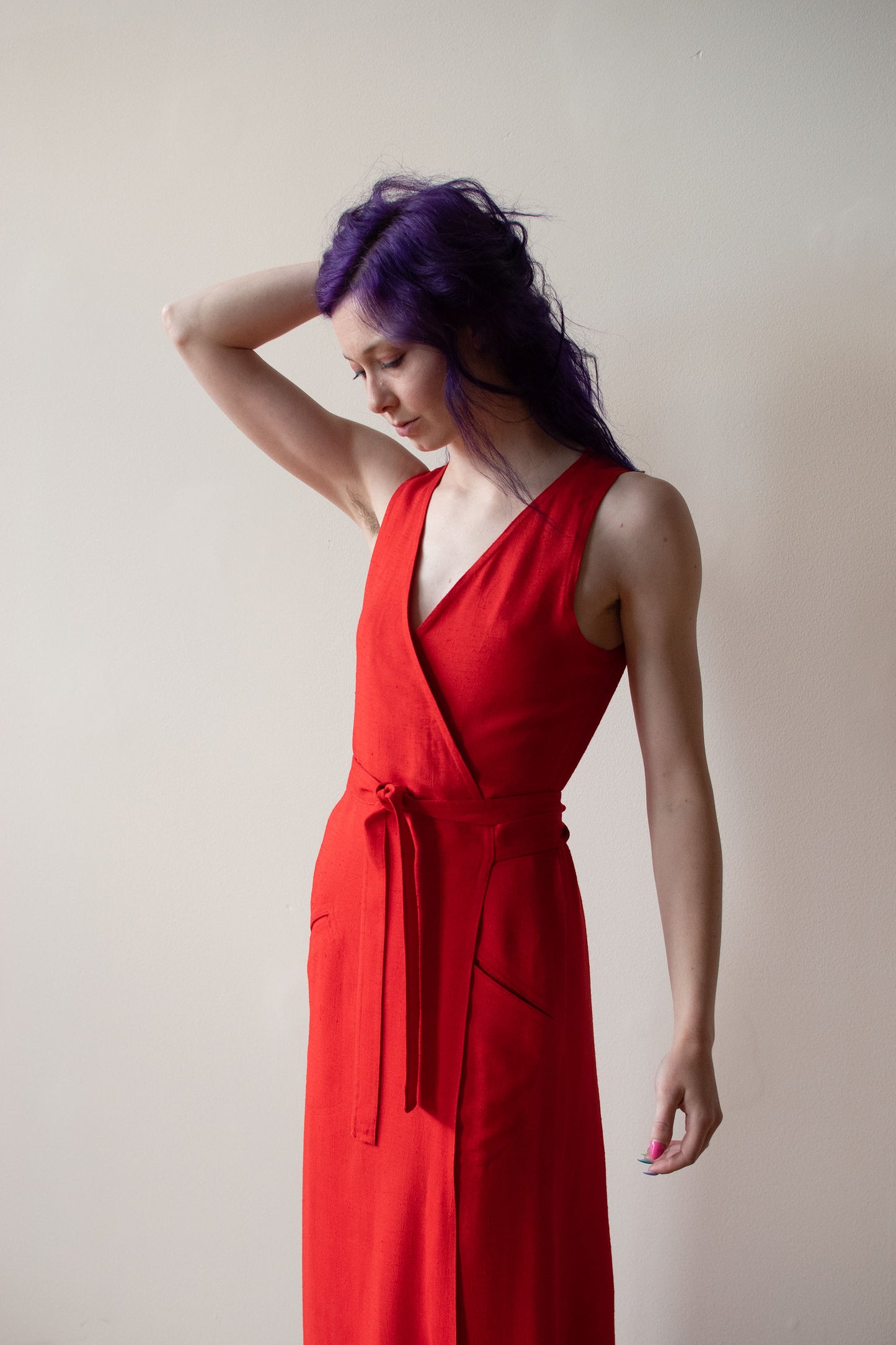 1970s Red Dress | Oscar de la Renta