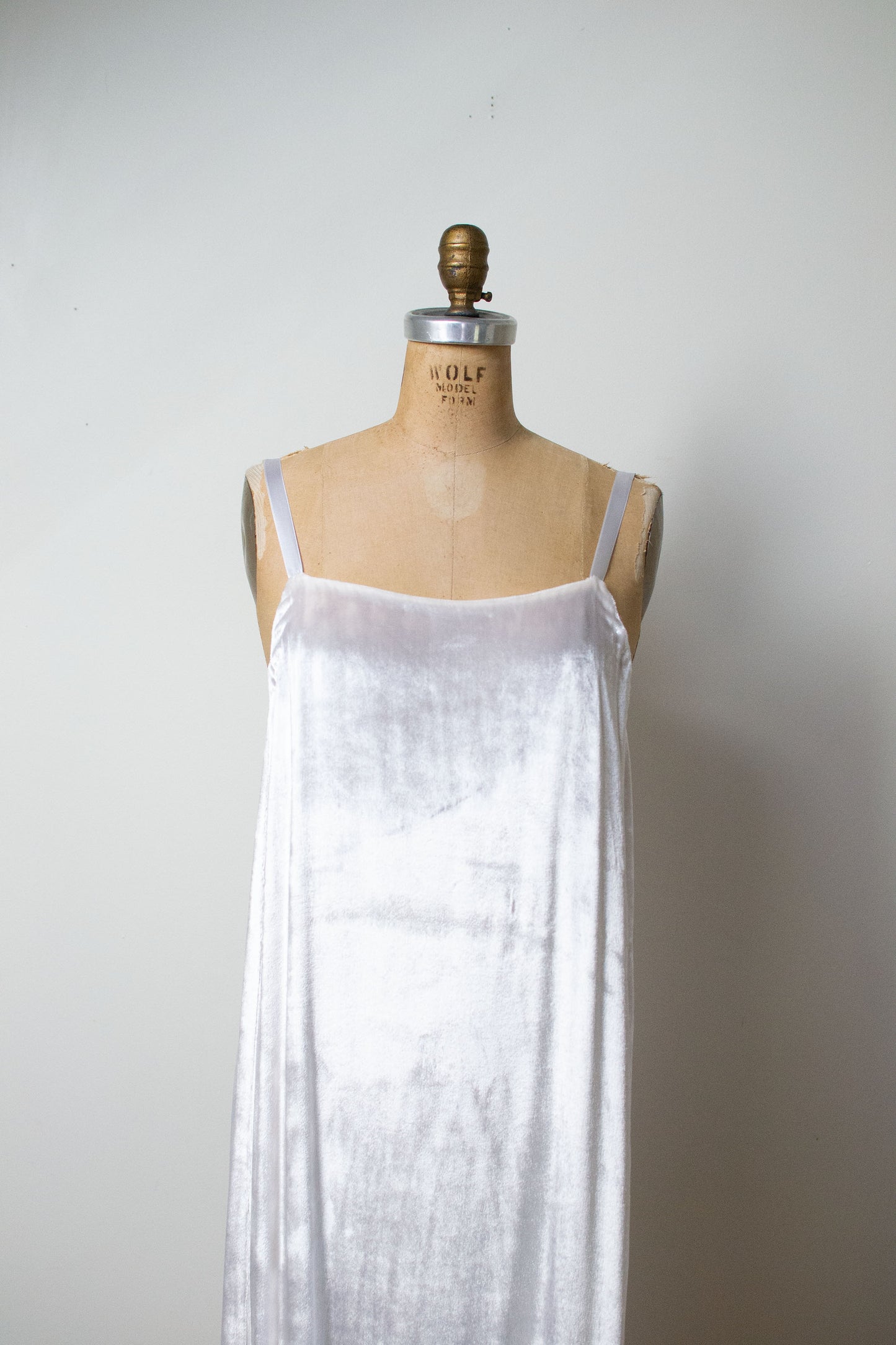1990s White Velvet Dress | Katayone Adeli
