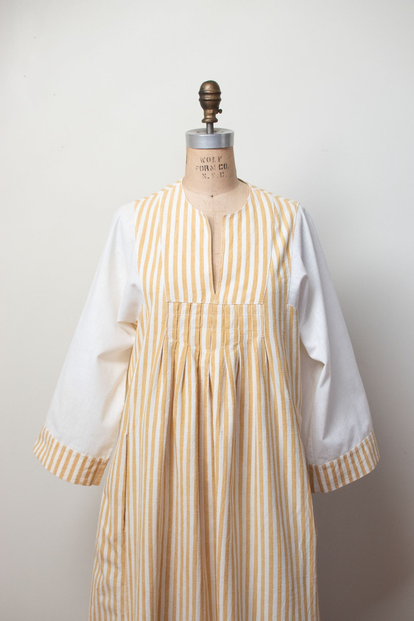 1970s Yellow & White Striped Caftan