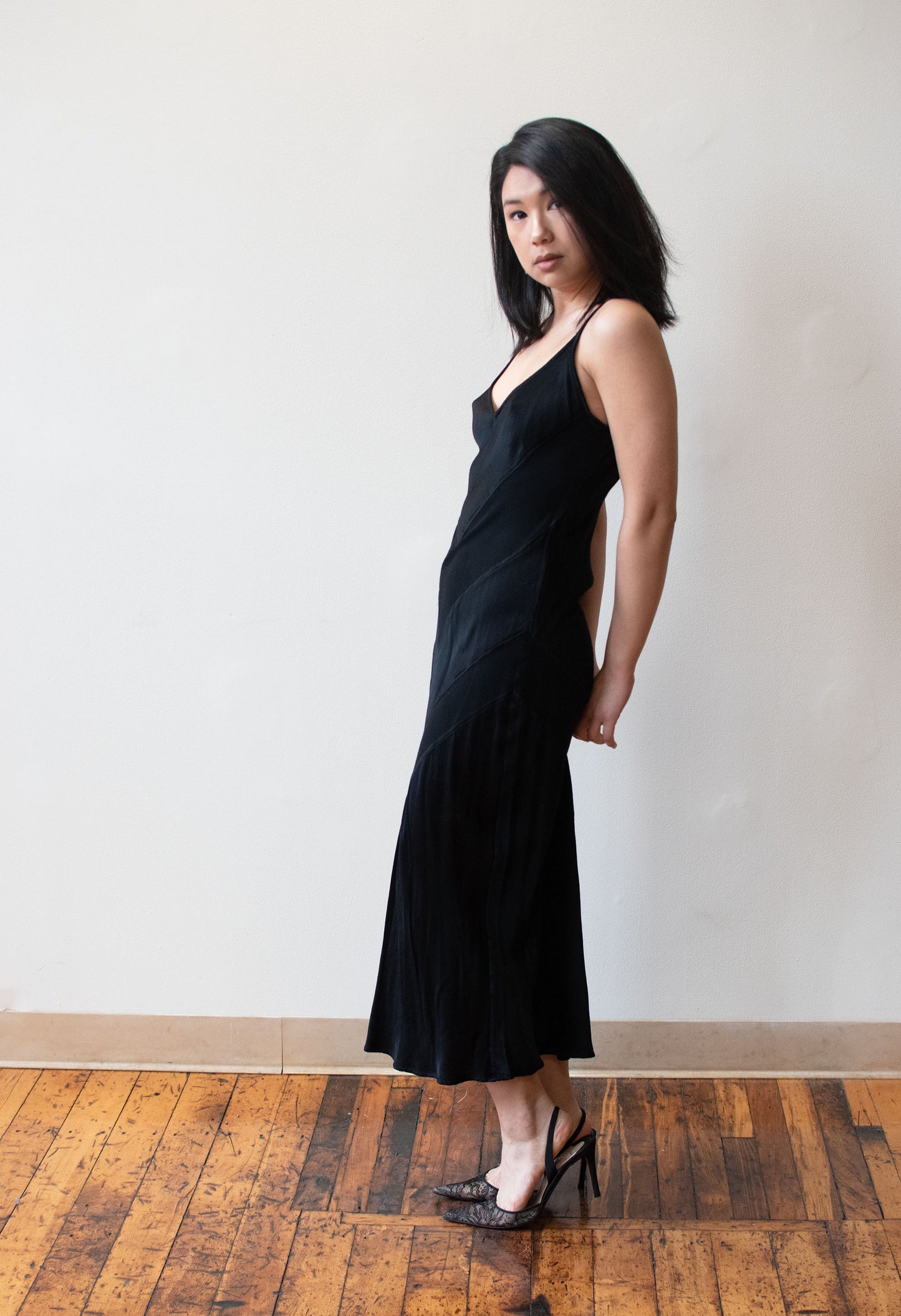 1990s Black Slip Dress | Ghost