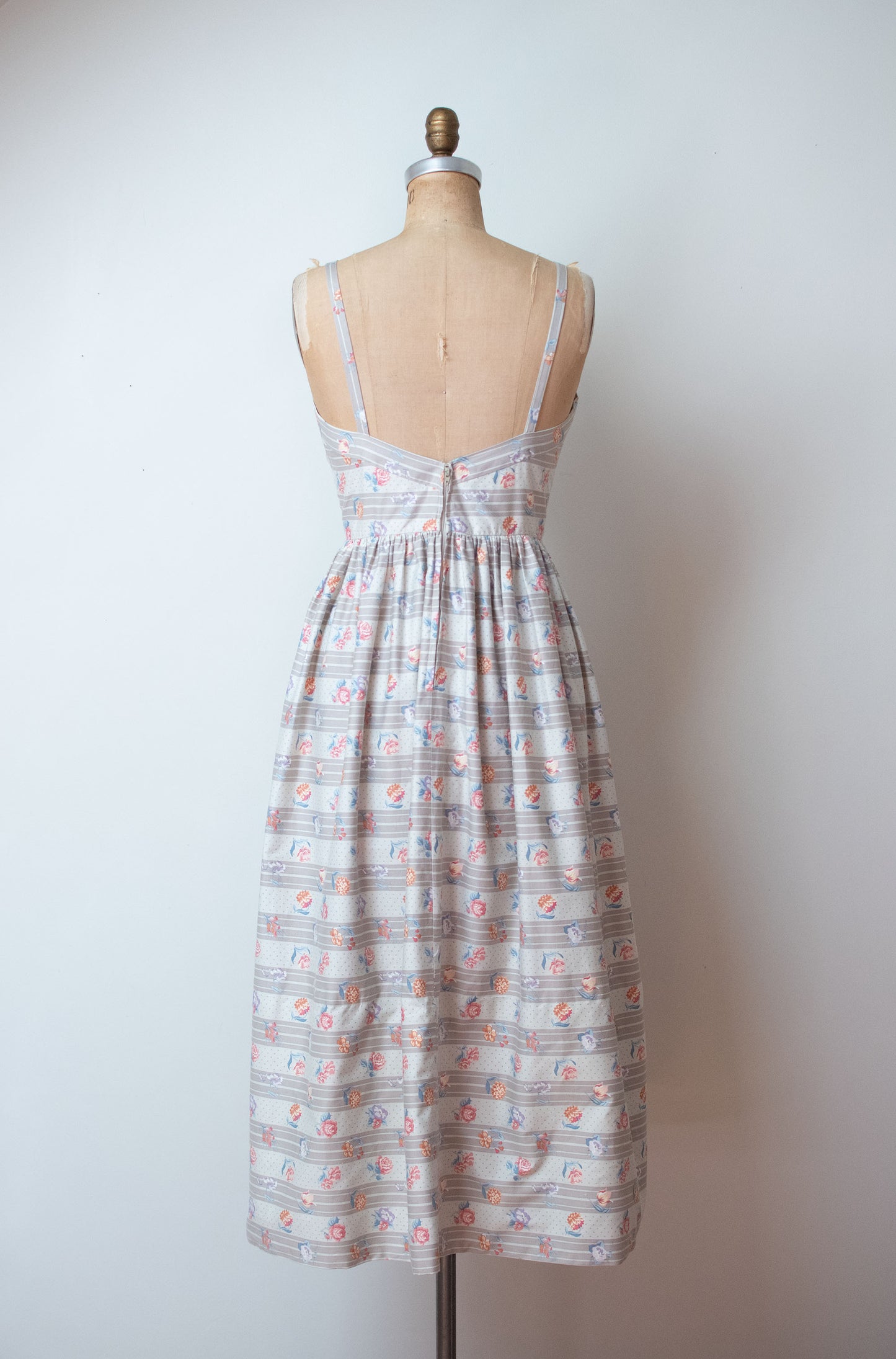 1970s Floral Print Sundress