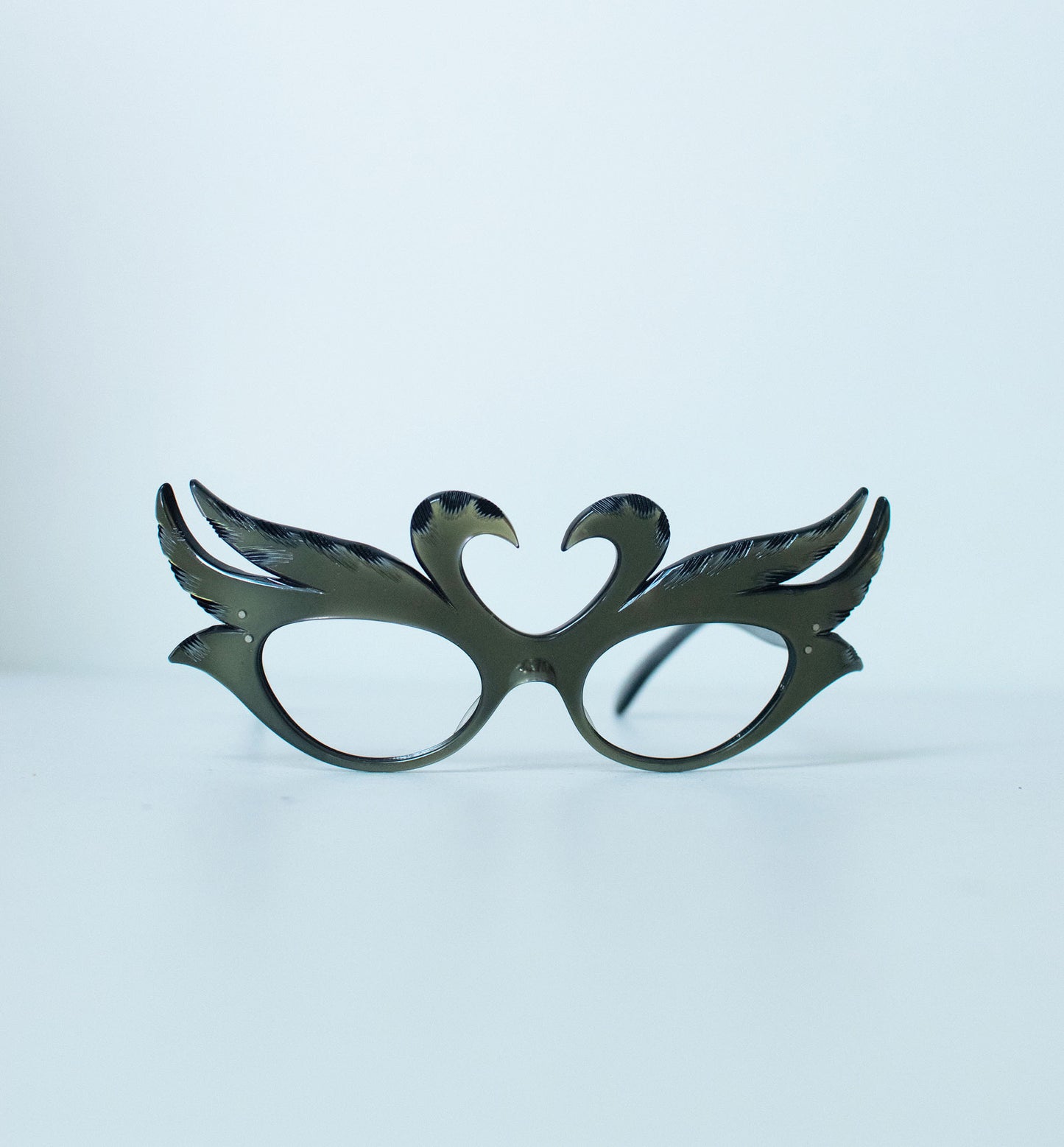 1950s Carved Swan Eyeglasses