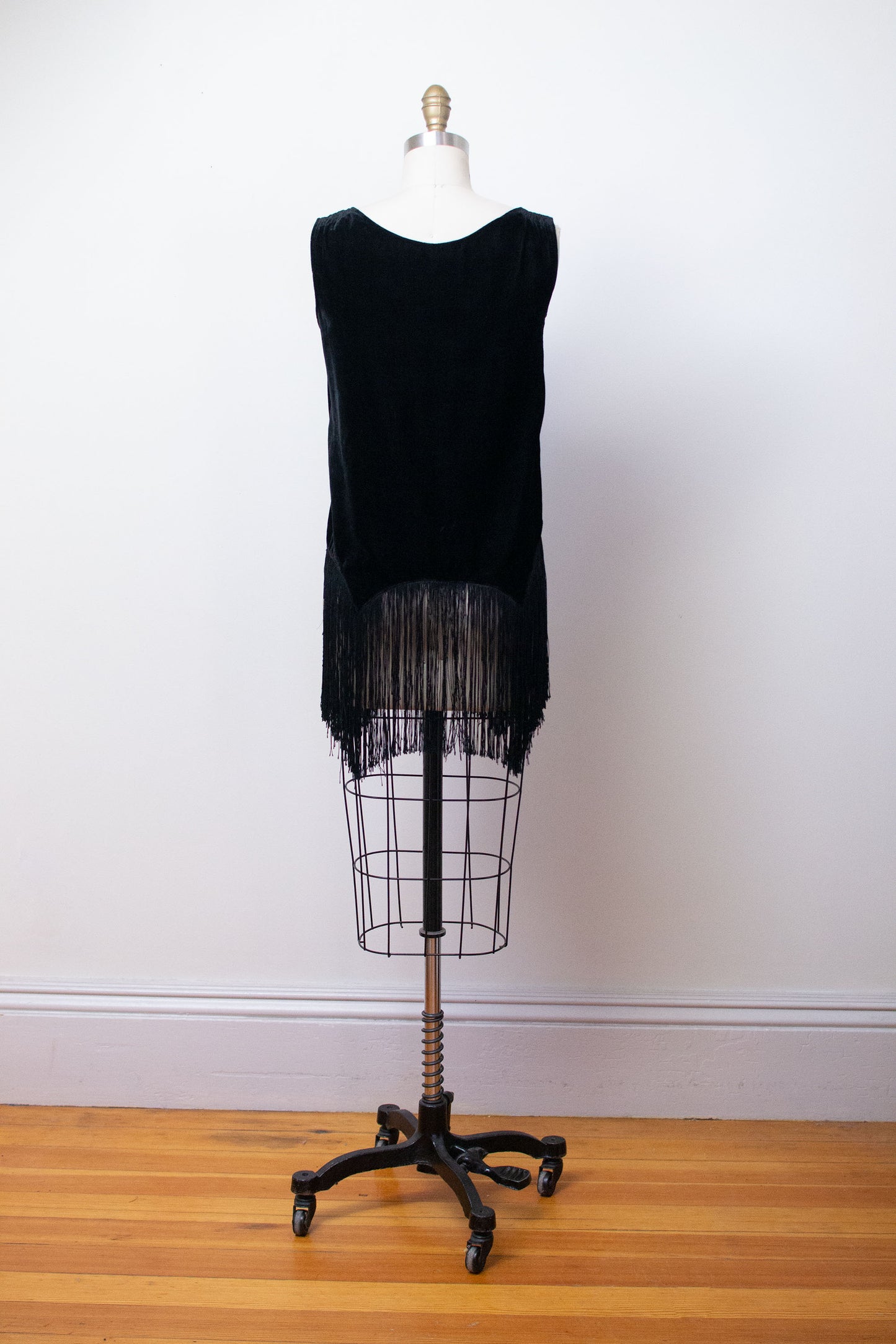 1920s Velvet Fringe Top