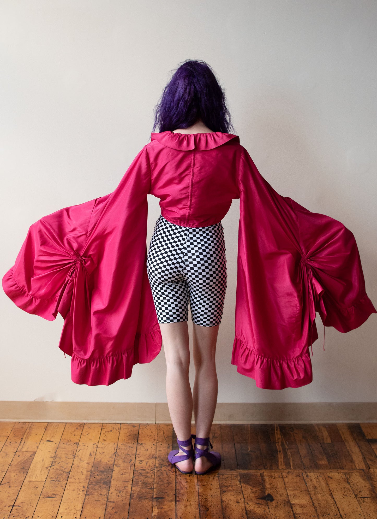 Magenta Pink Silk Jacket