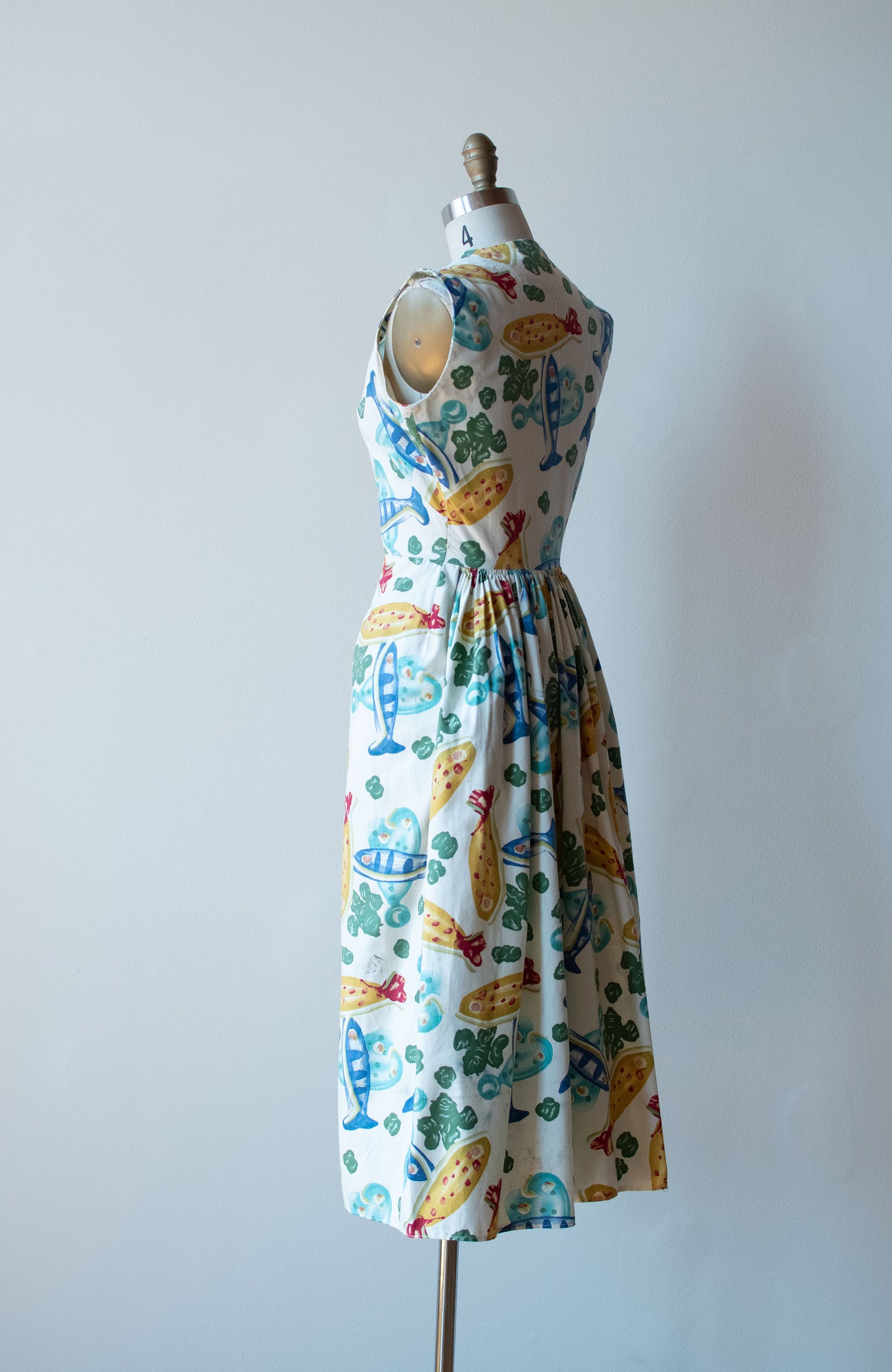 Modern Master's Picasso "Fish" Print Dress | Claire McCardell 1955