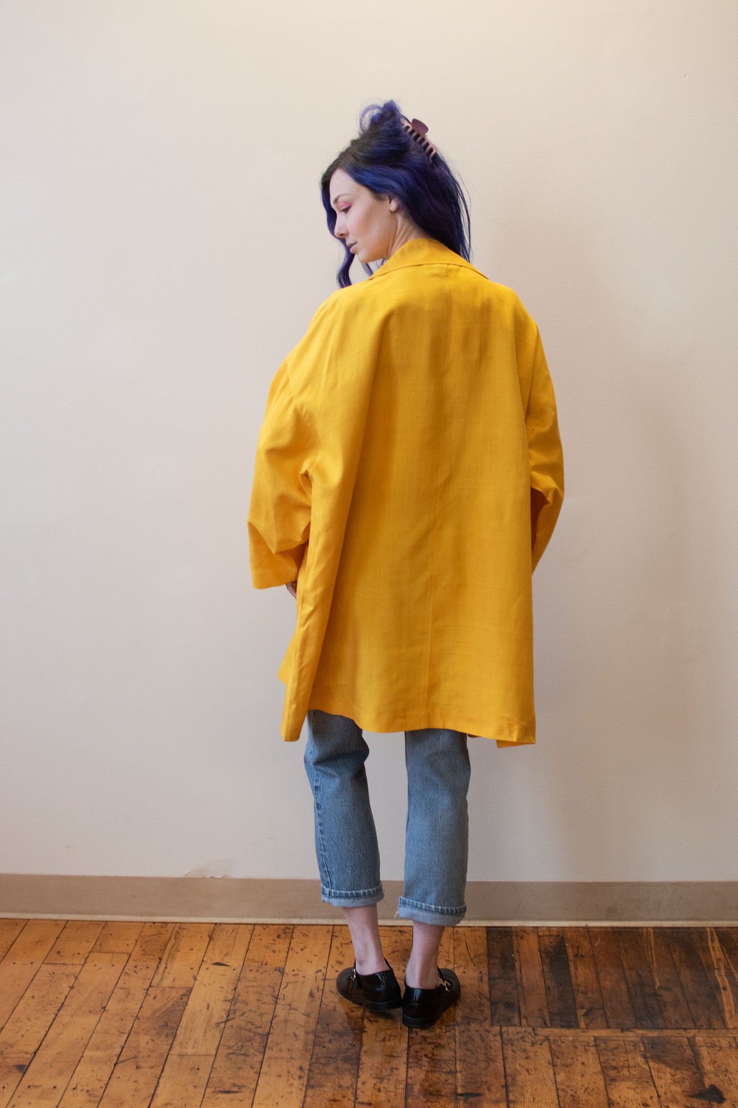 1980s Yellow Silk Jacket