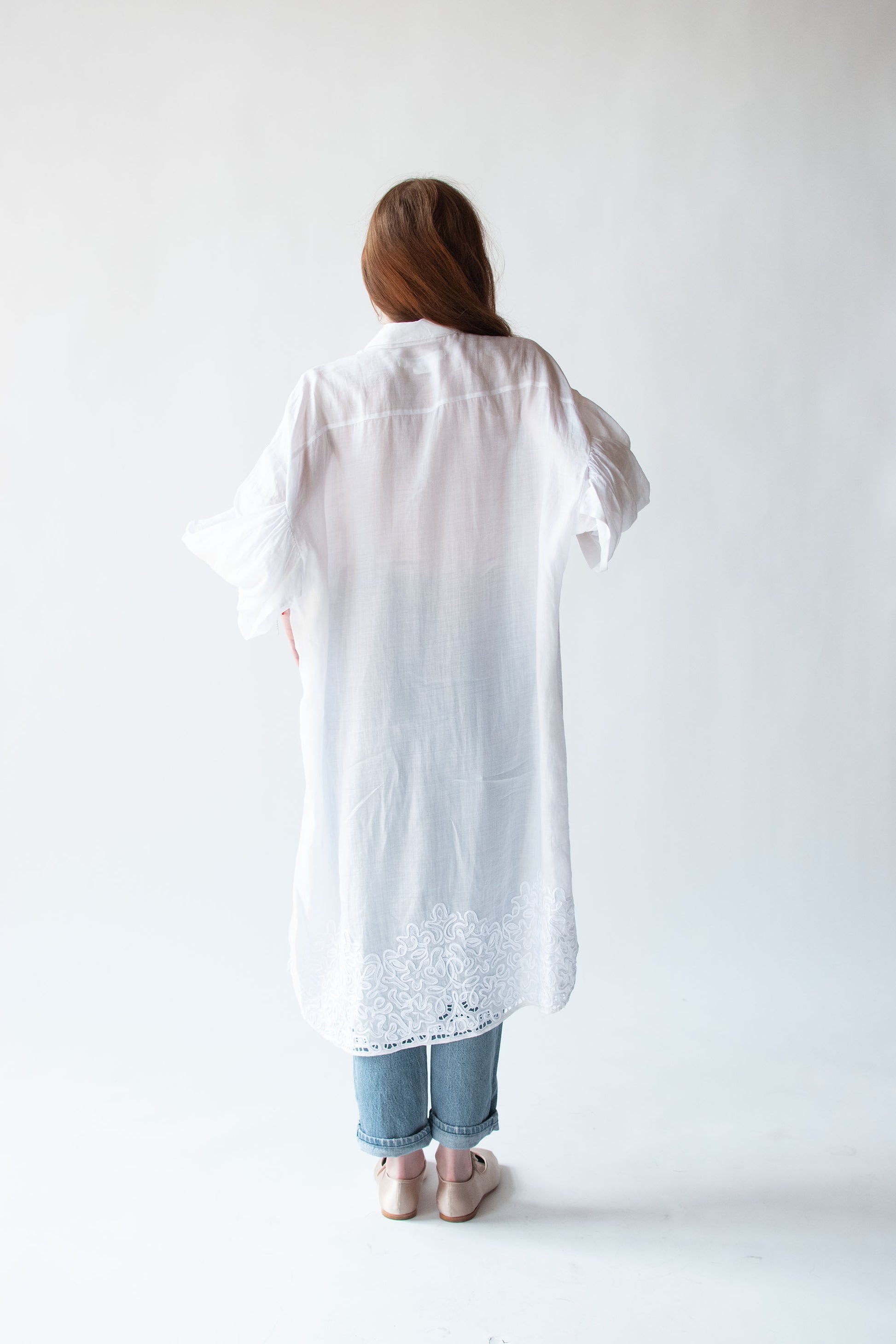 junya watanabe shirt dress Asymmetrical Ruched Shirt Dress