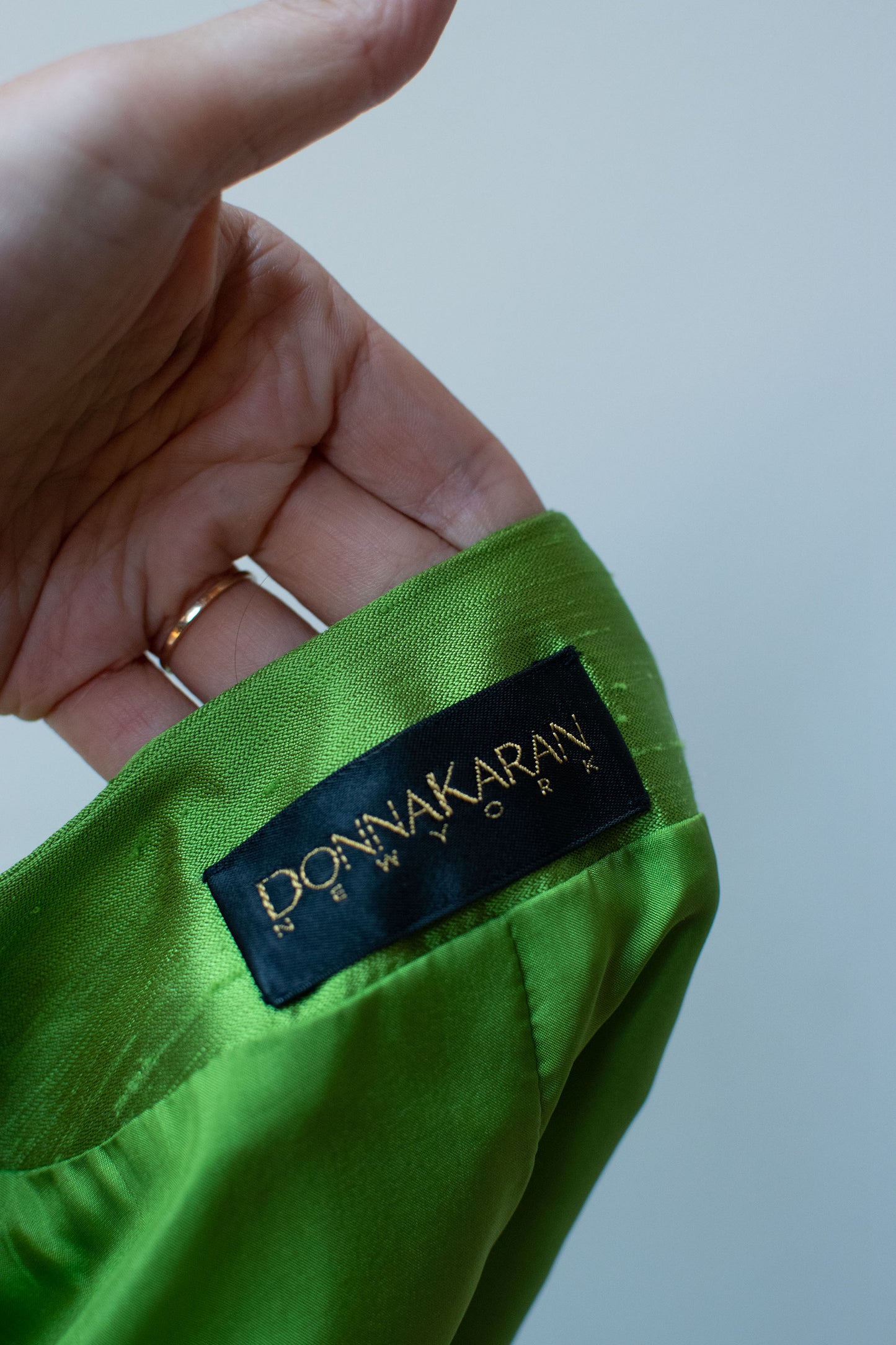Green Silk Suit | Donna Karan